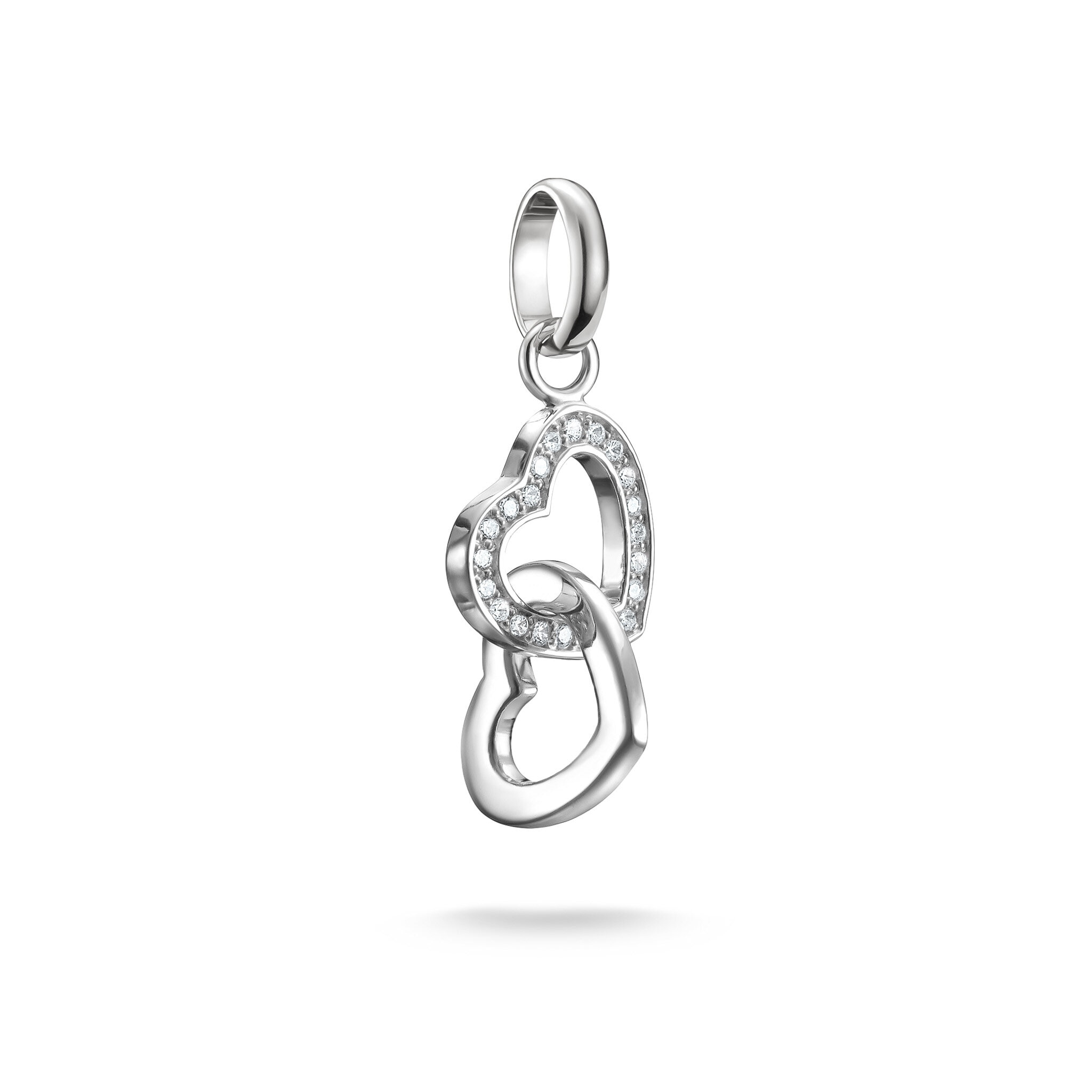 Charm-hängsmycke sammanflätade hjärtan Connect
