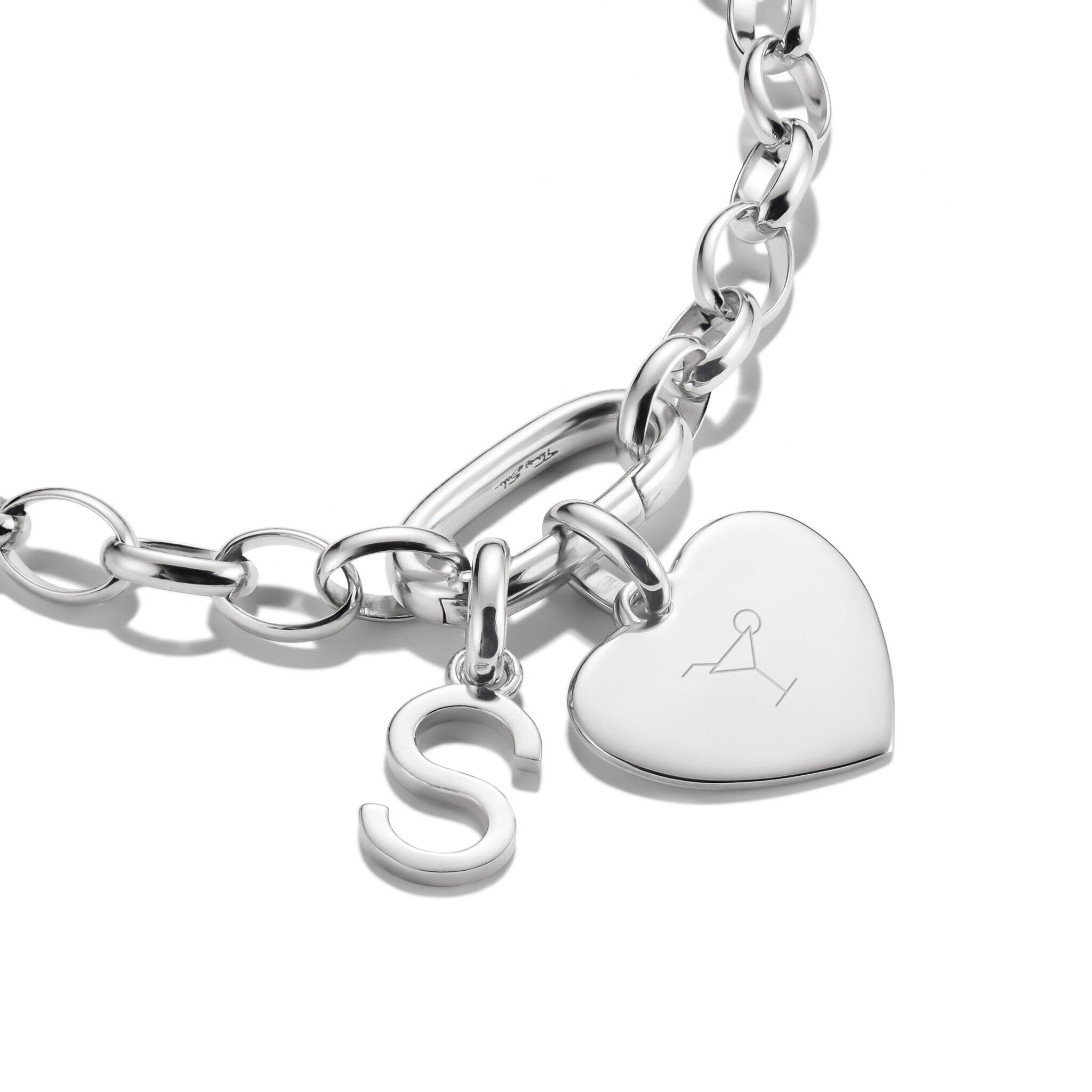 Charm-hängsmycke bokstaven S Connect