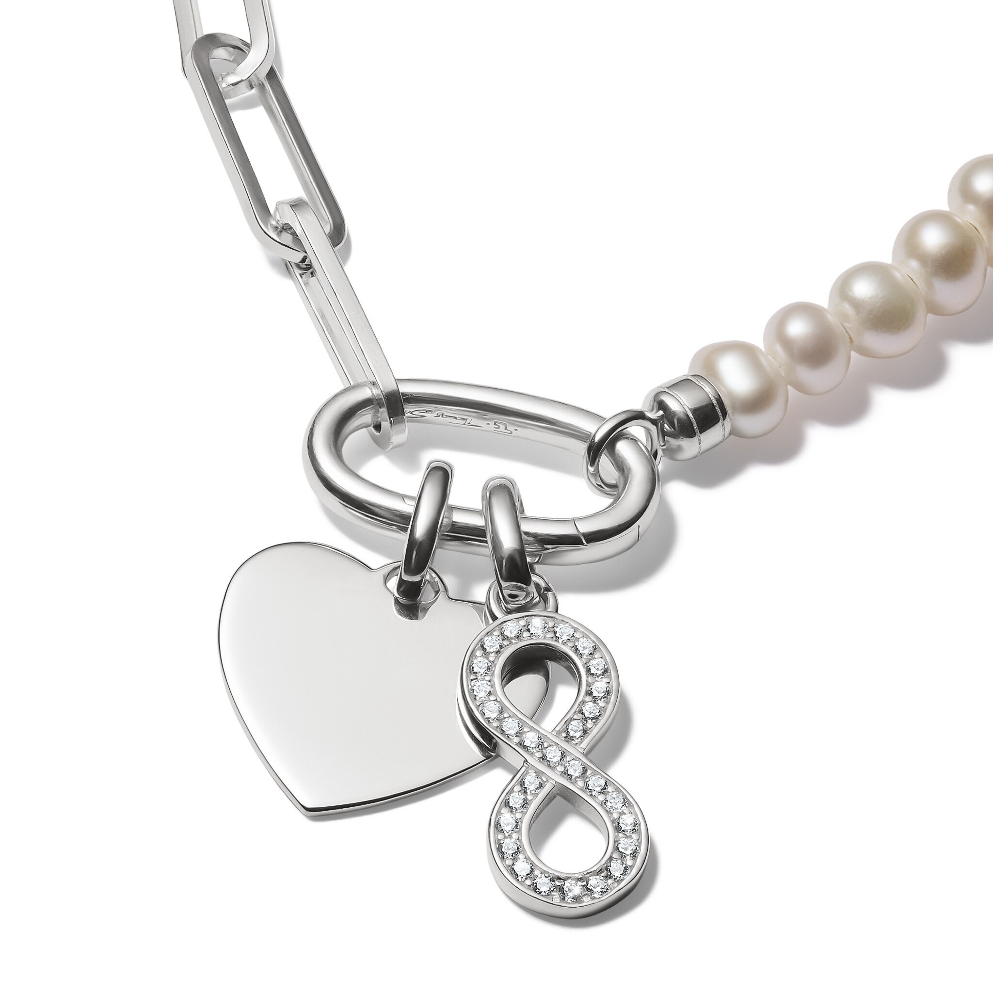 Charm-hängsmycke oändlighetssymbol med stenar Connect 