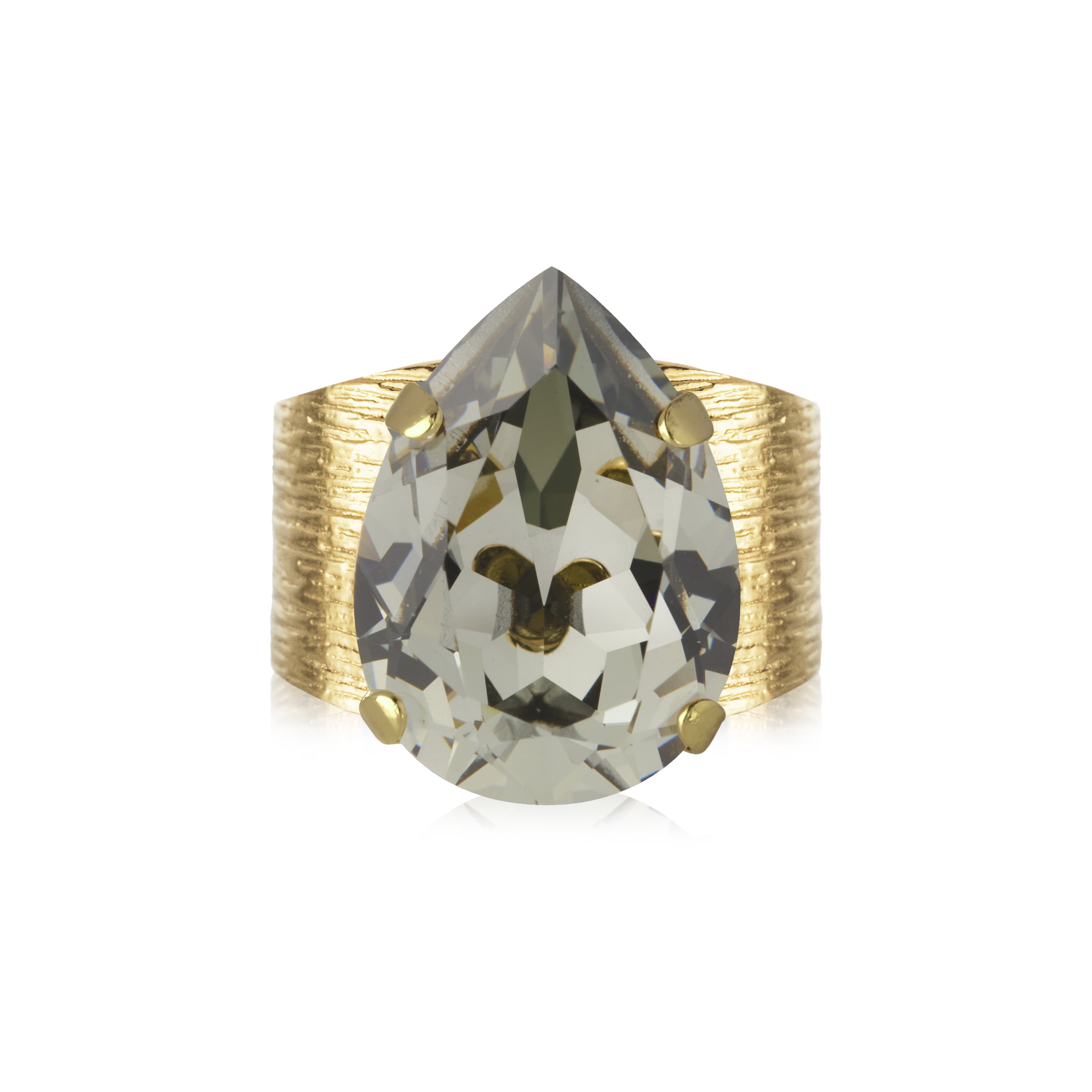 Classic Drop Ring / Black Diamond