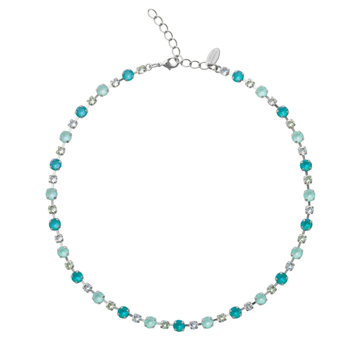 Calanthe Necklace Rhodium / Laguna Combo