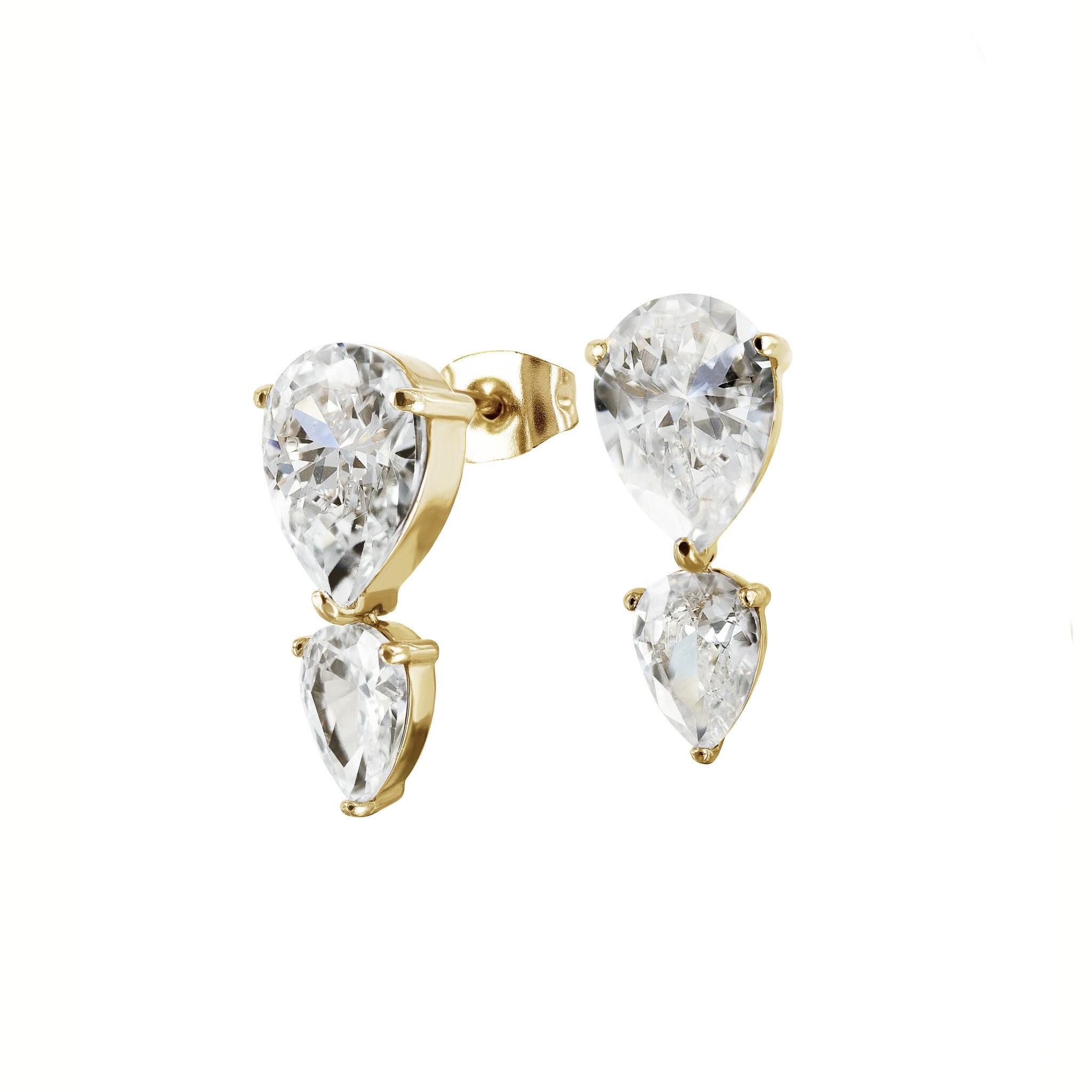 DROP Crystal Long gold