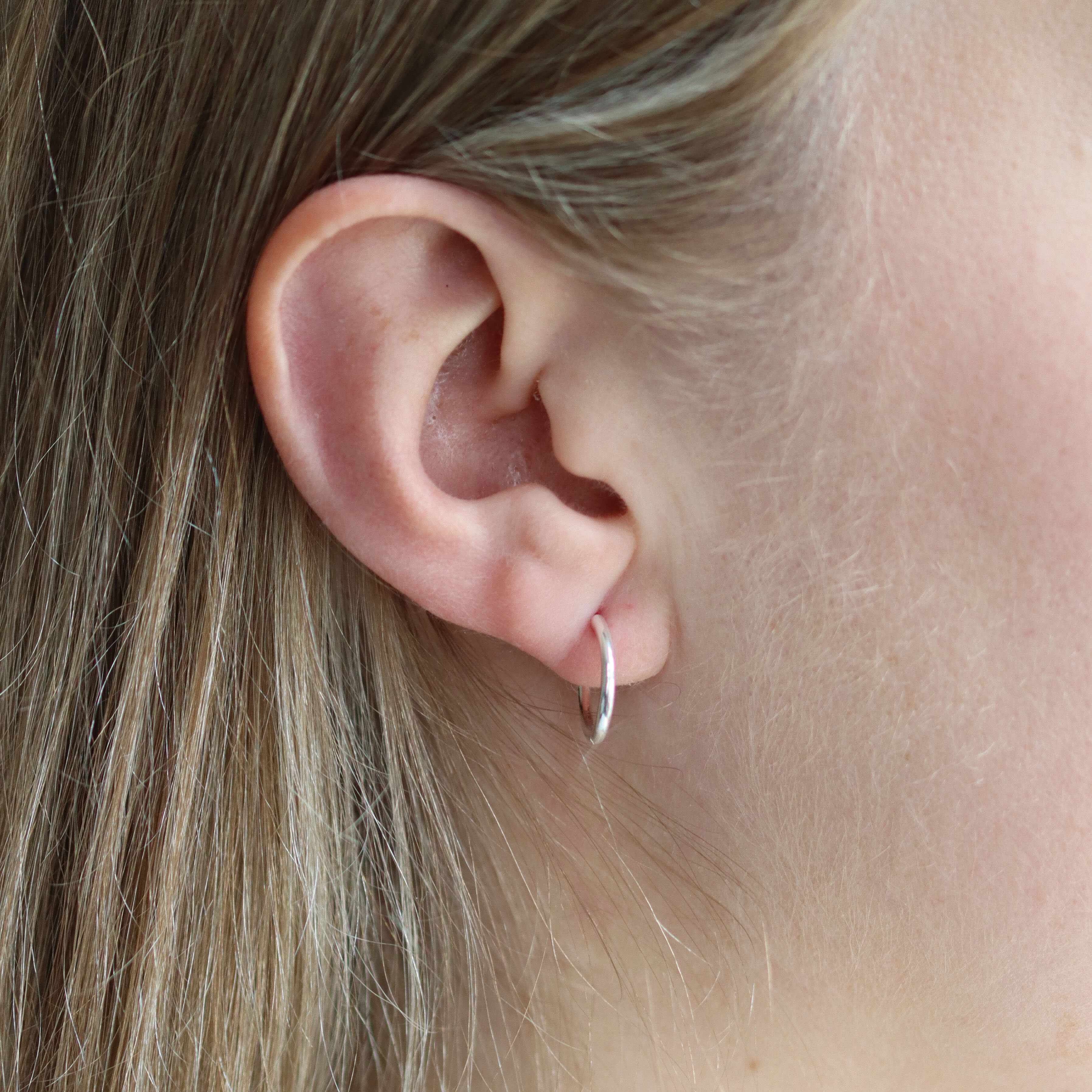 Daytime Hoops silver 14 mm
