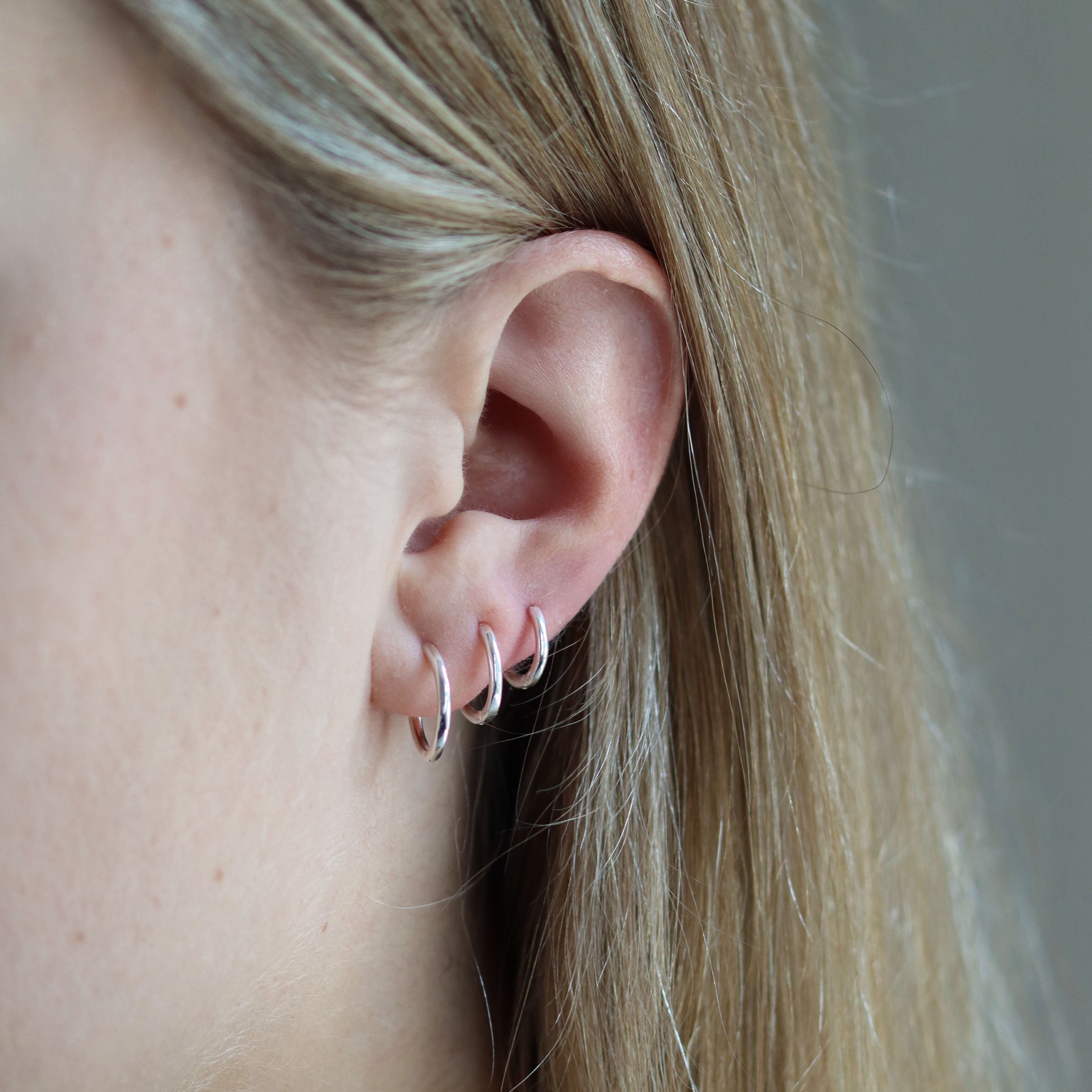 Daytime Hoops silver 12 mm