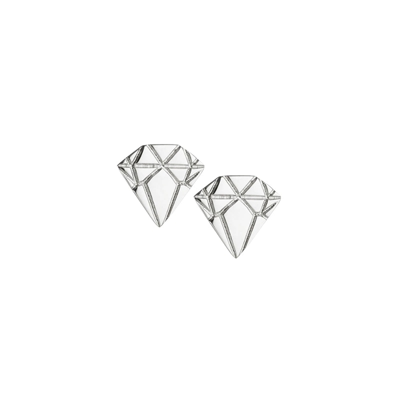 Silver Diamond Earrings