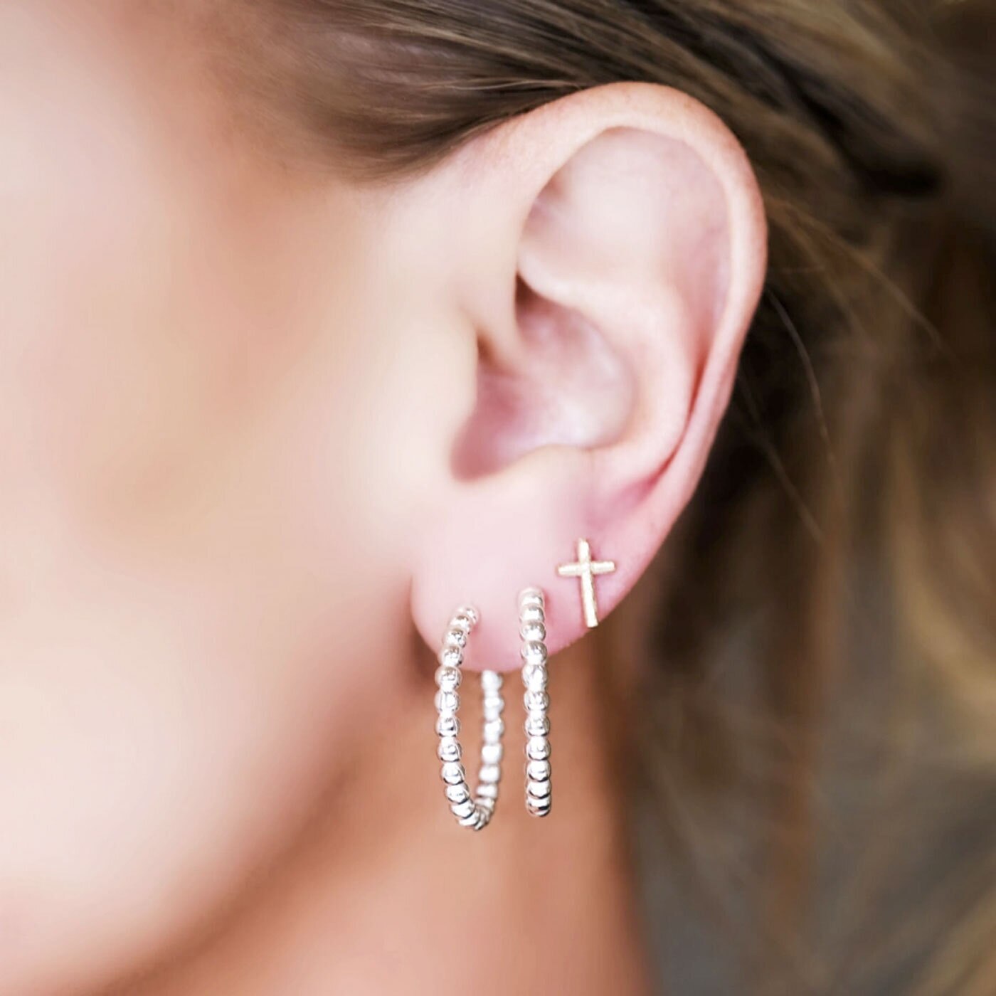Globe Hoops Silver