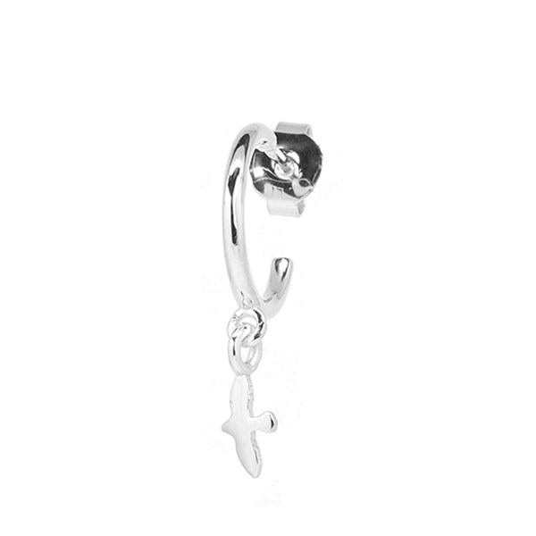 Mini Dove Hoop Silver