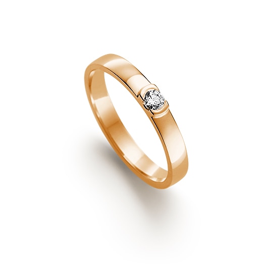 Elsa 0,10 ct rödguld