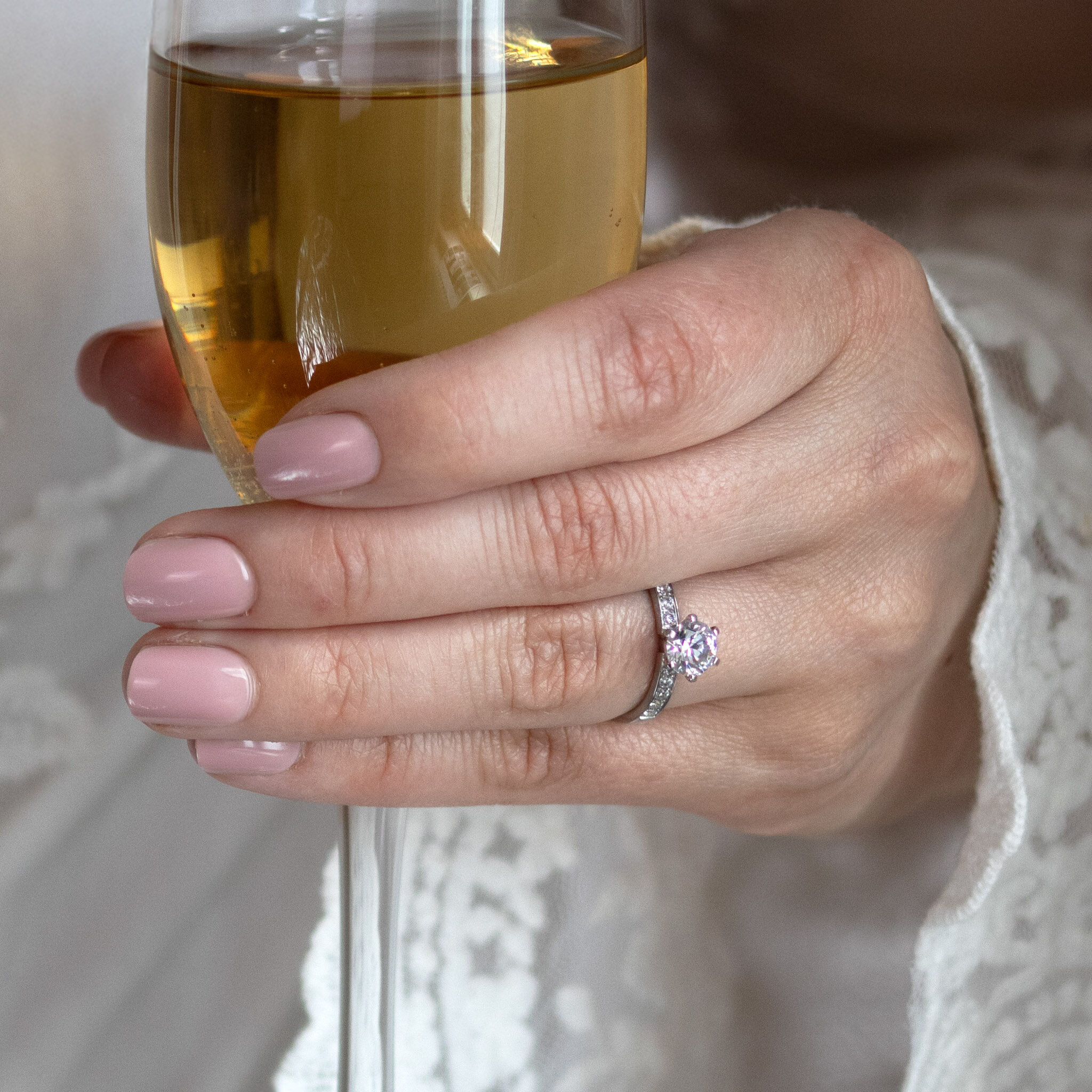 Elisabeth 1,20 ct vitguld