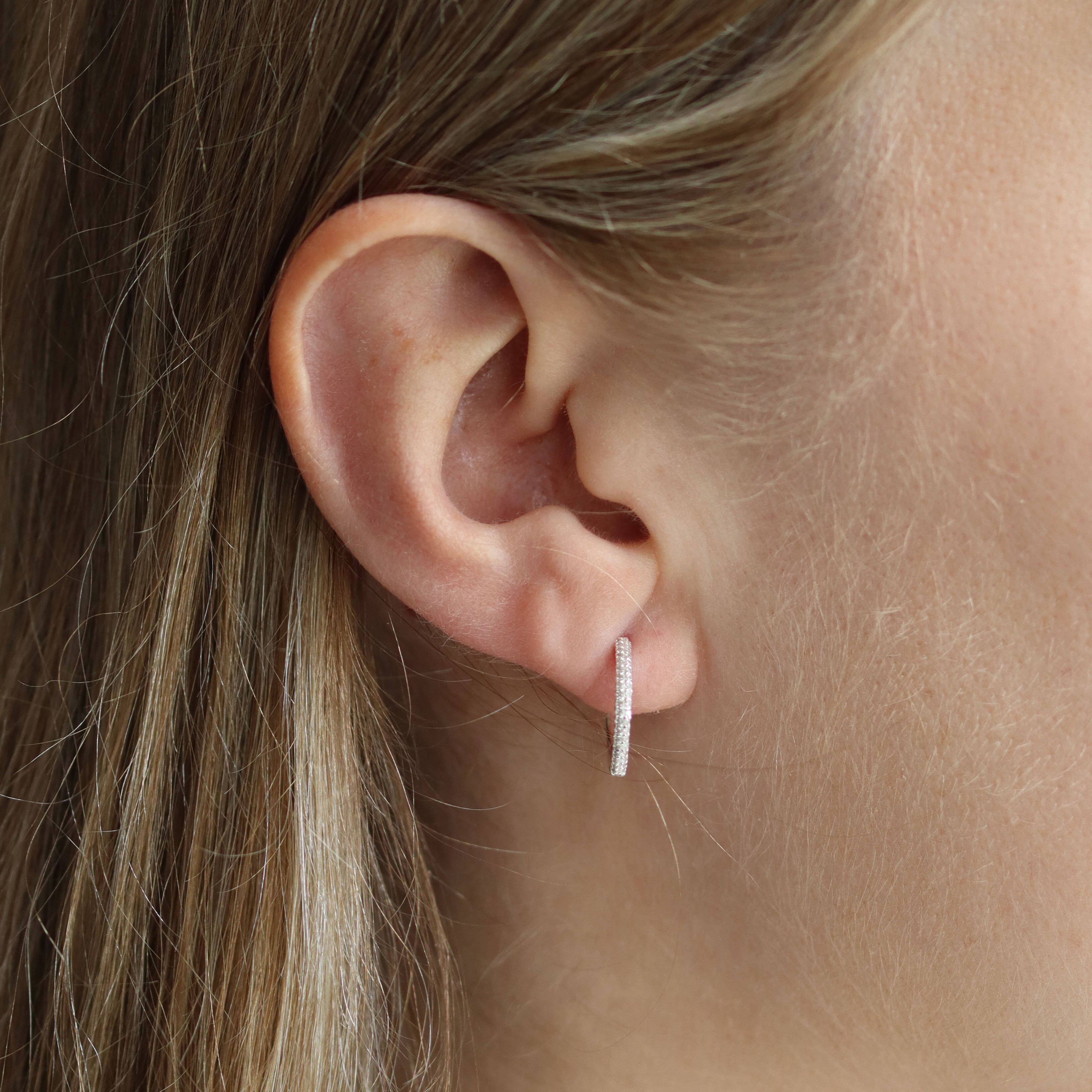 Evening Hoops silver 14 mm