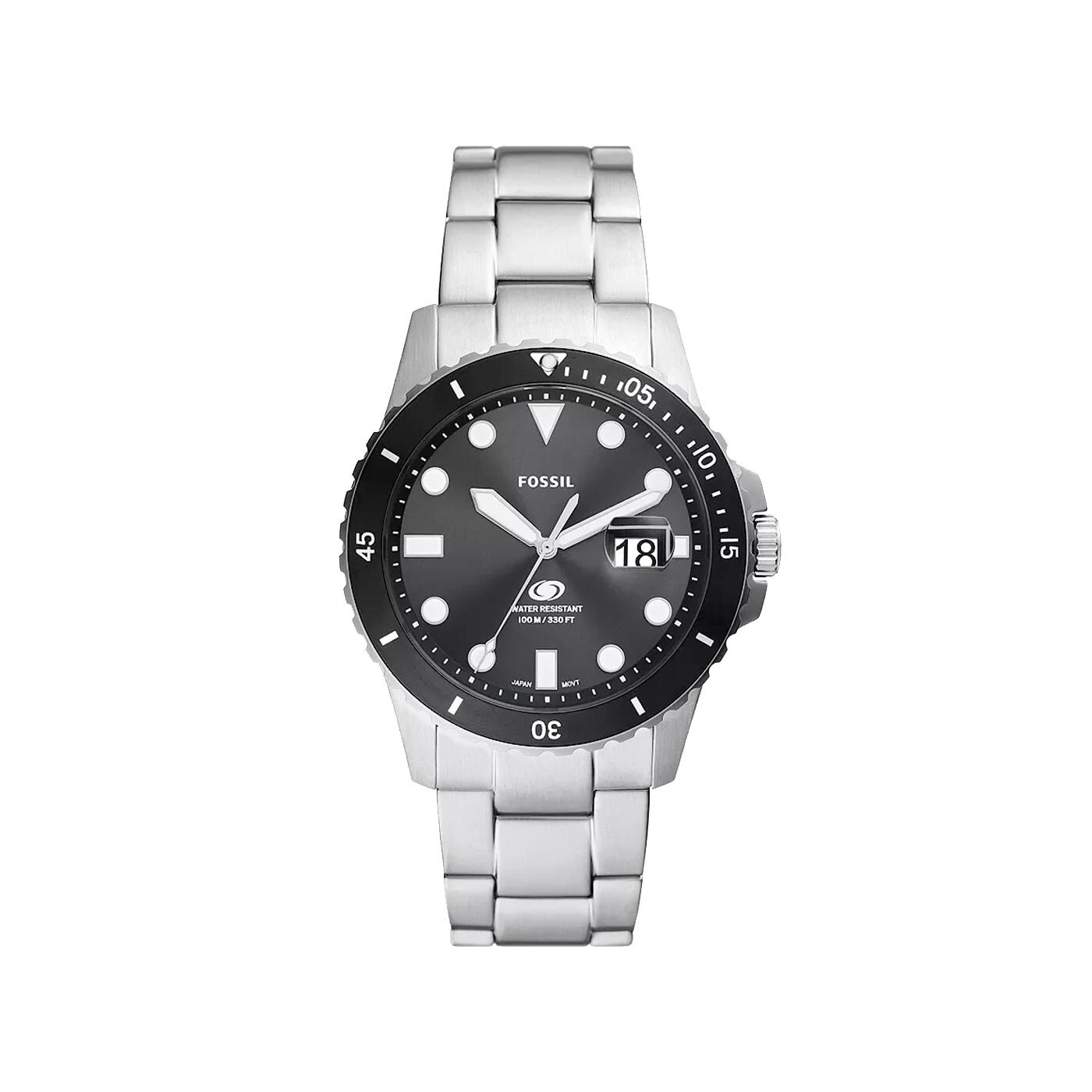 Fossil Blue Dive Three-Hand Date Stainless Steel