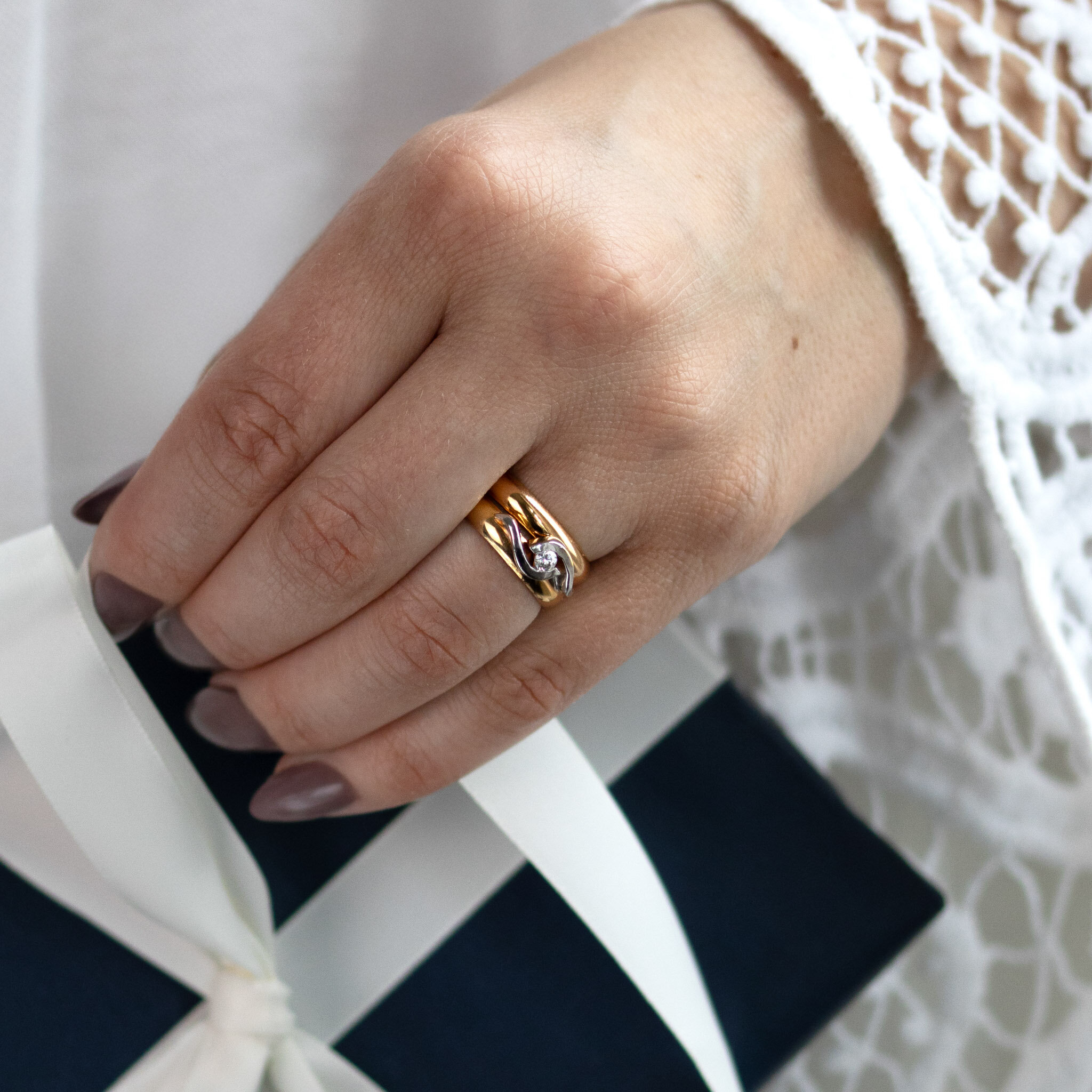Freja 0,10 ct rödguld
