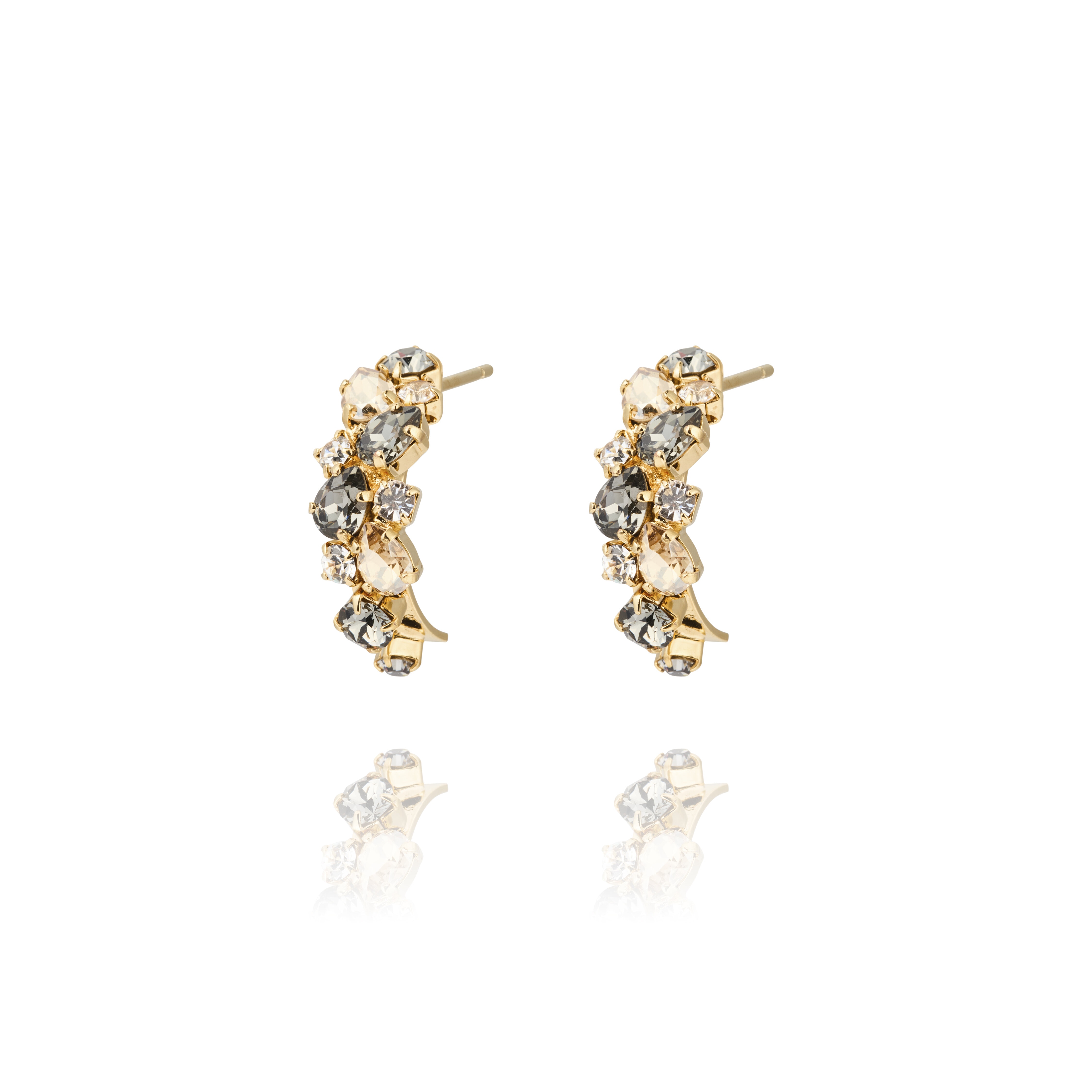  Gabriella Earrings / Black Golden Combo