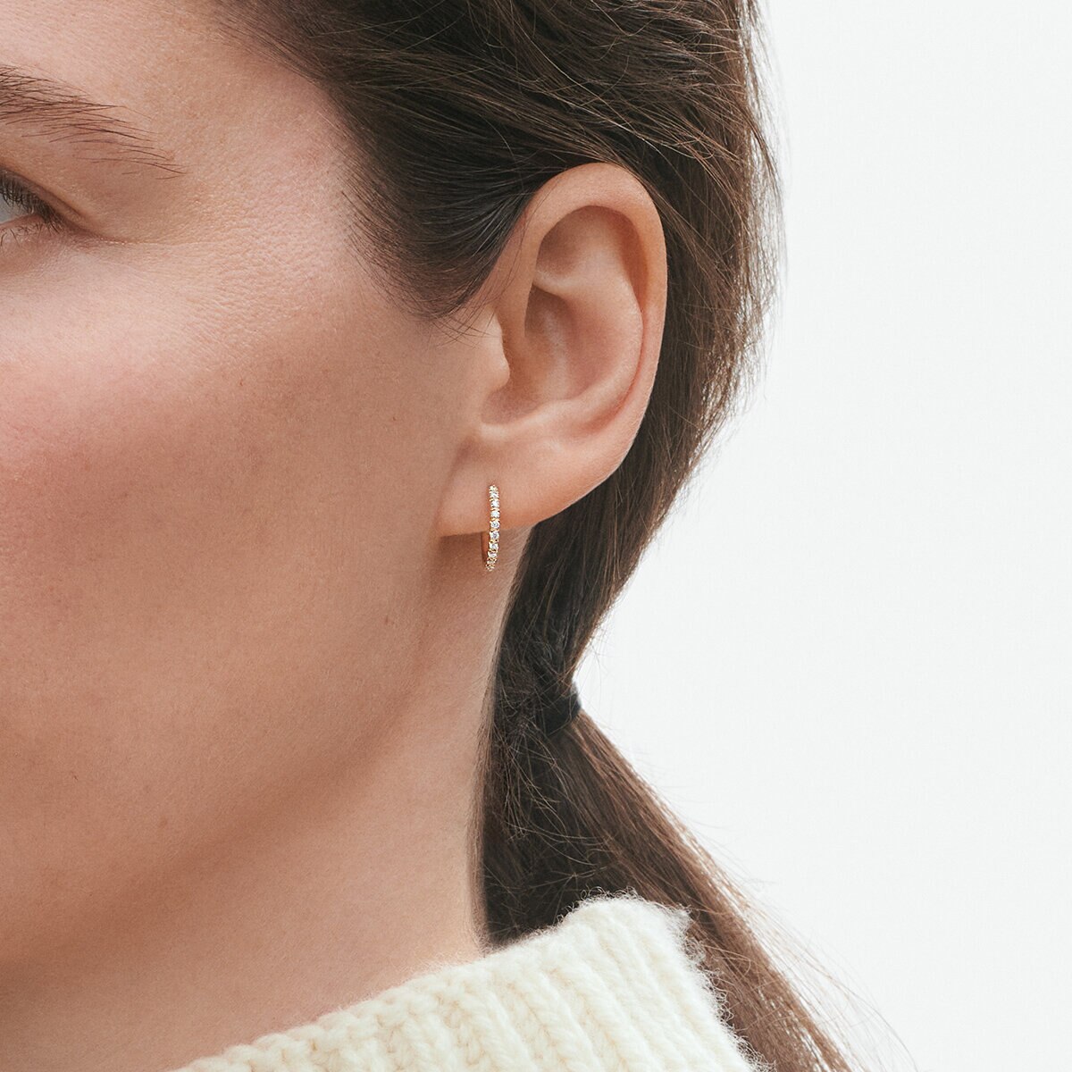 GEORG JENSEN SIGNATURE DIAMONDS örhänge enkel