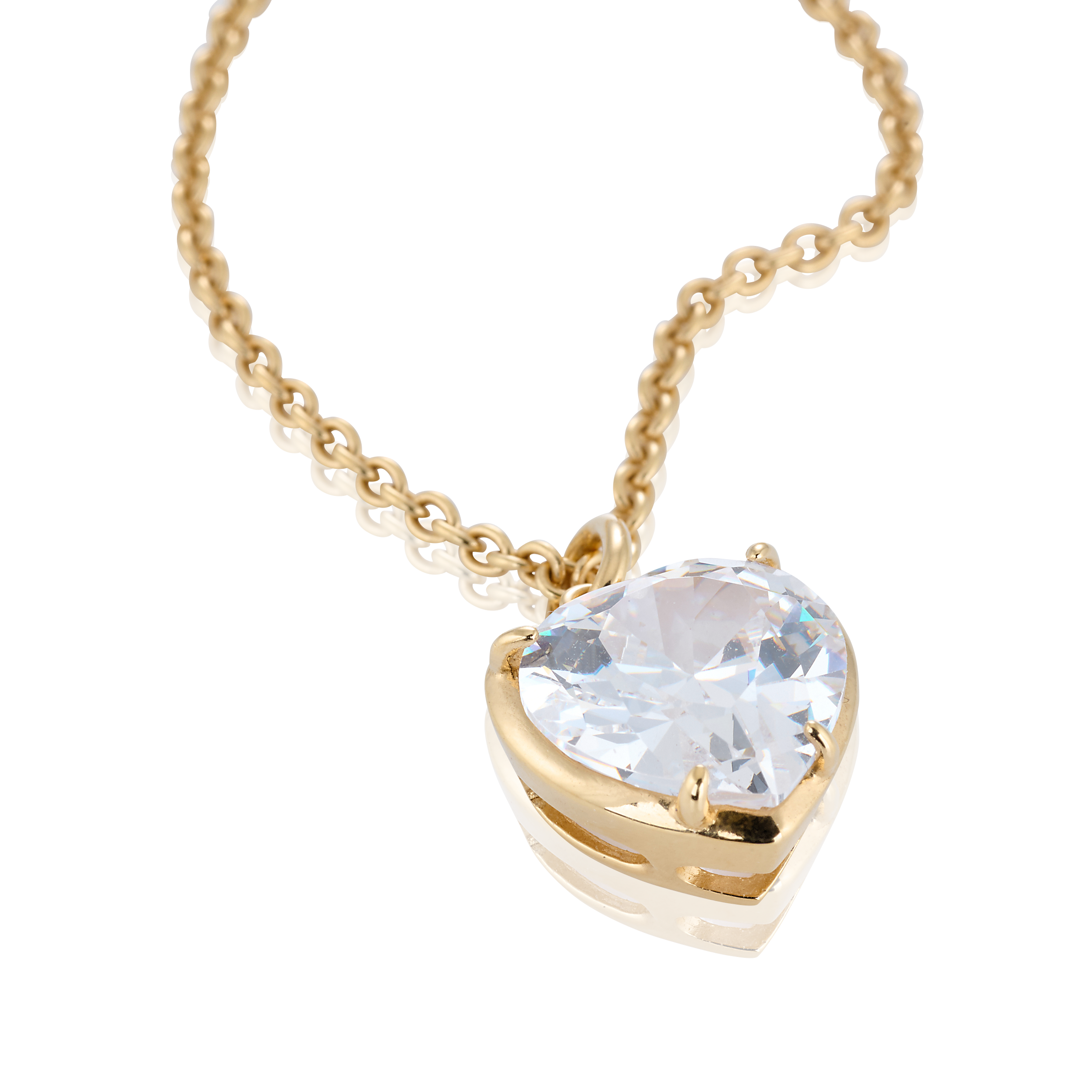 Crazy diamond heart halsband
