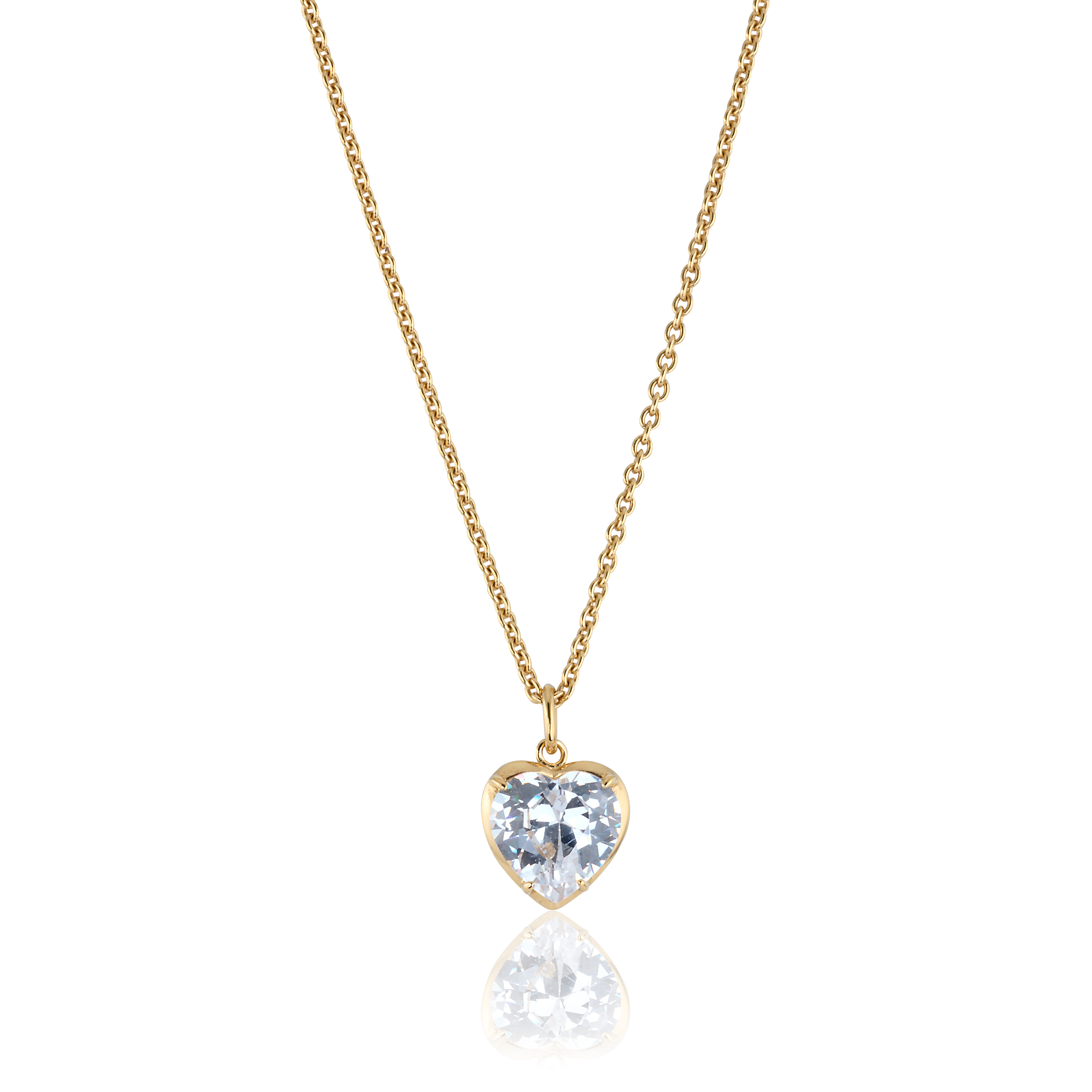 Crazy diamond heart halsband