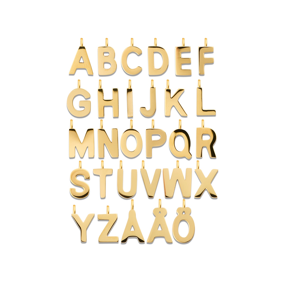 Petite Plain Letter E Gold Necklace