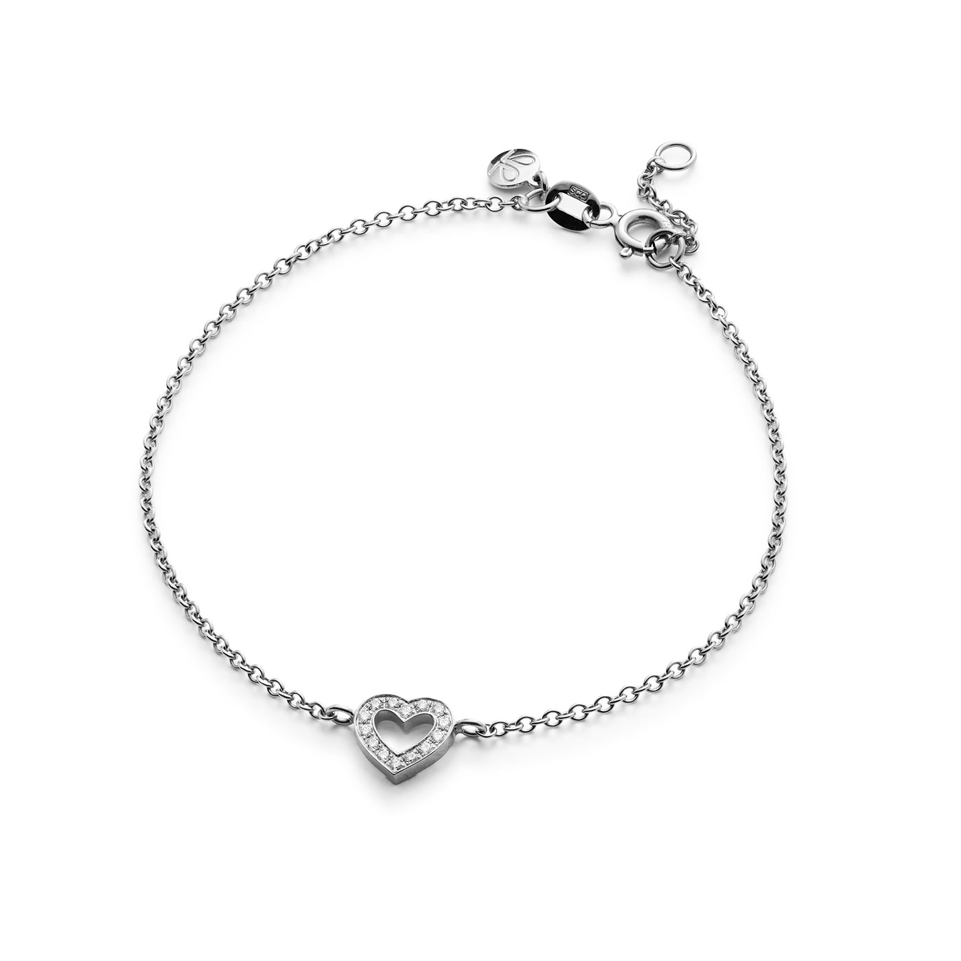 Gracious armband 18K vitguld 0,07 ct
