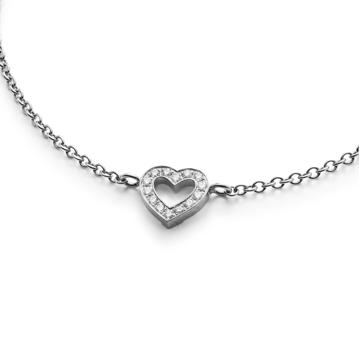 Gracious armband 18K vitguld 0,07 ct
