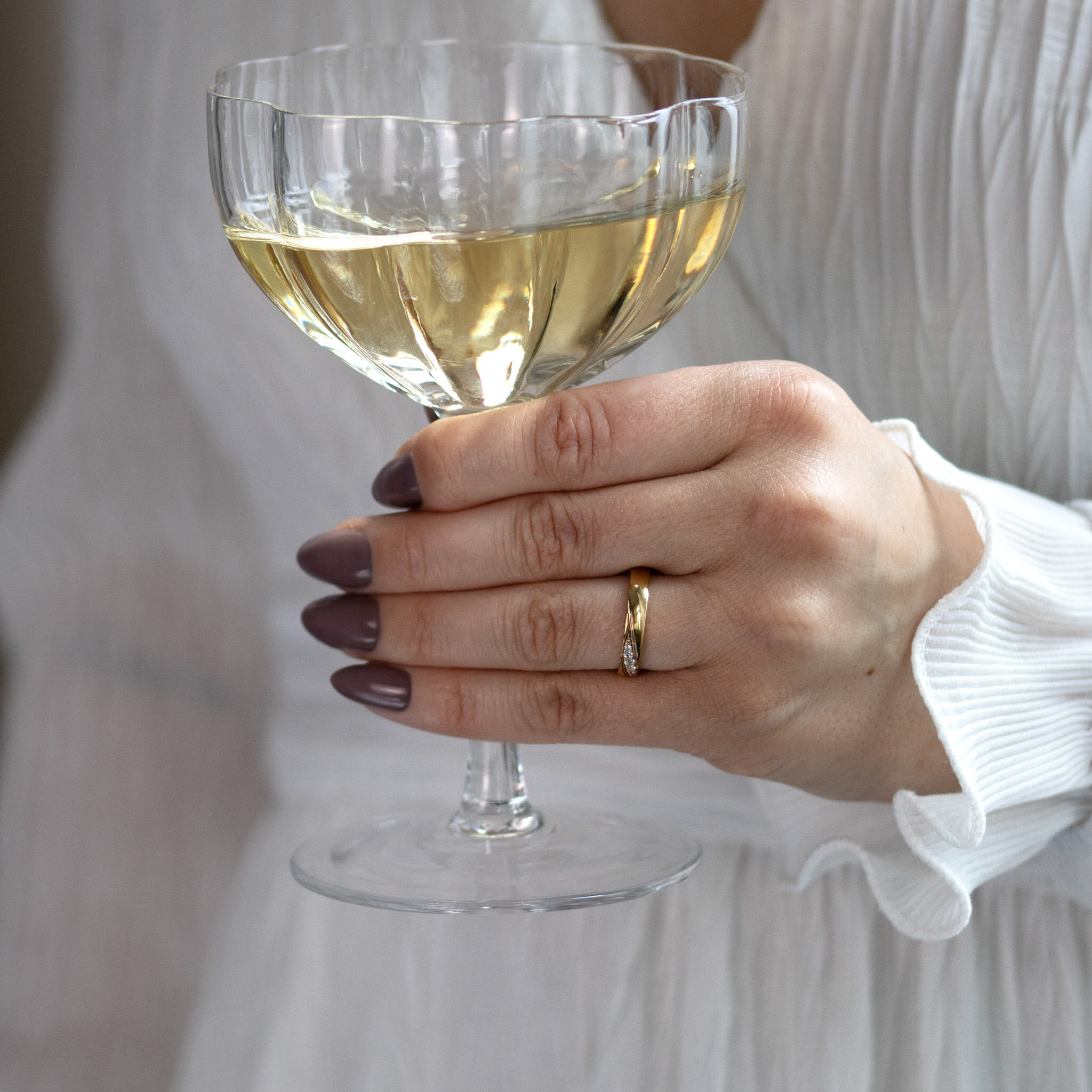 Helene 0,09 ct vitguld