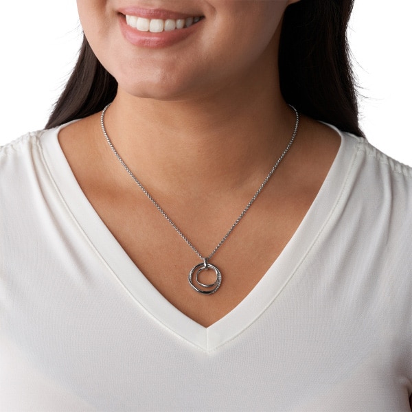 Twist Pendant necklace (silver)