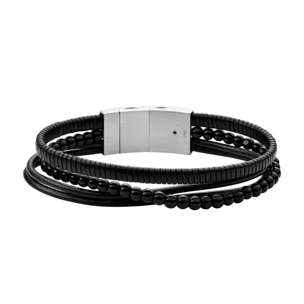 Vintage Casual Beads/leather bracelet