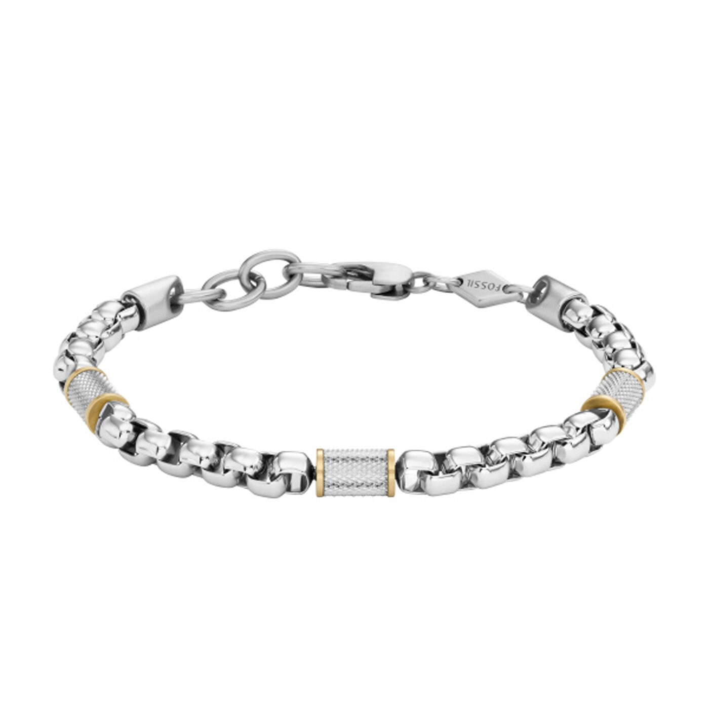 Two tone stainless steel bracelet