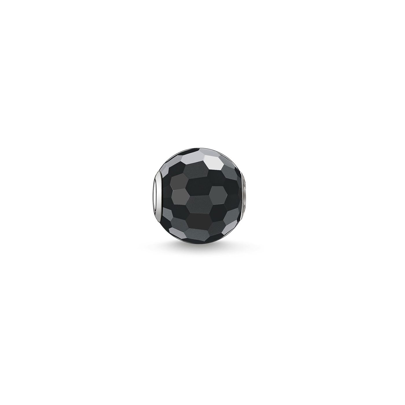 Bead "obsidian faceted"