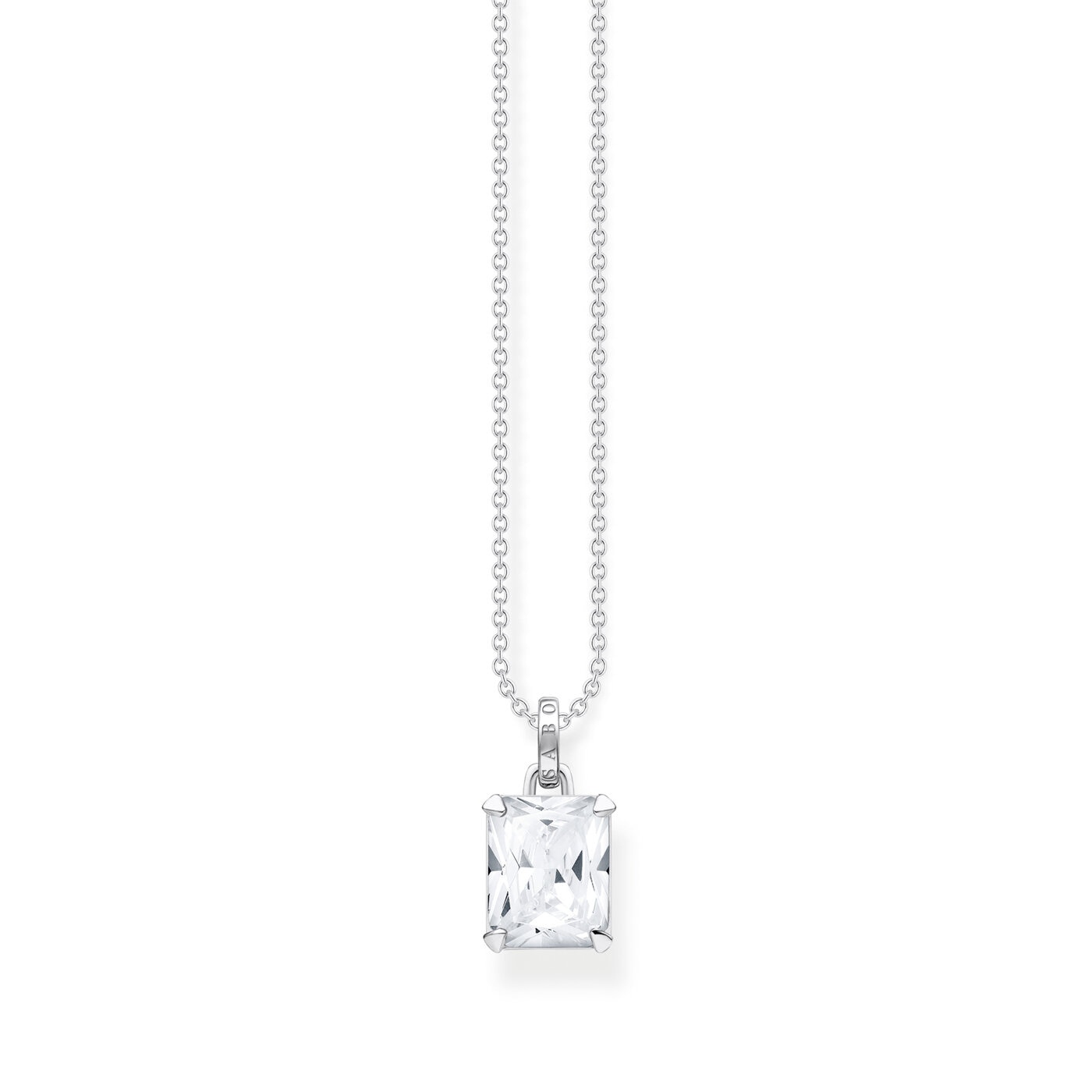Halsband vit sten