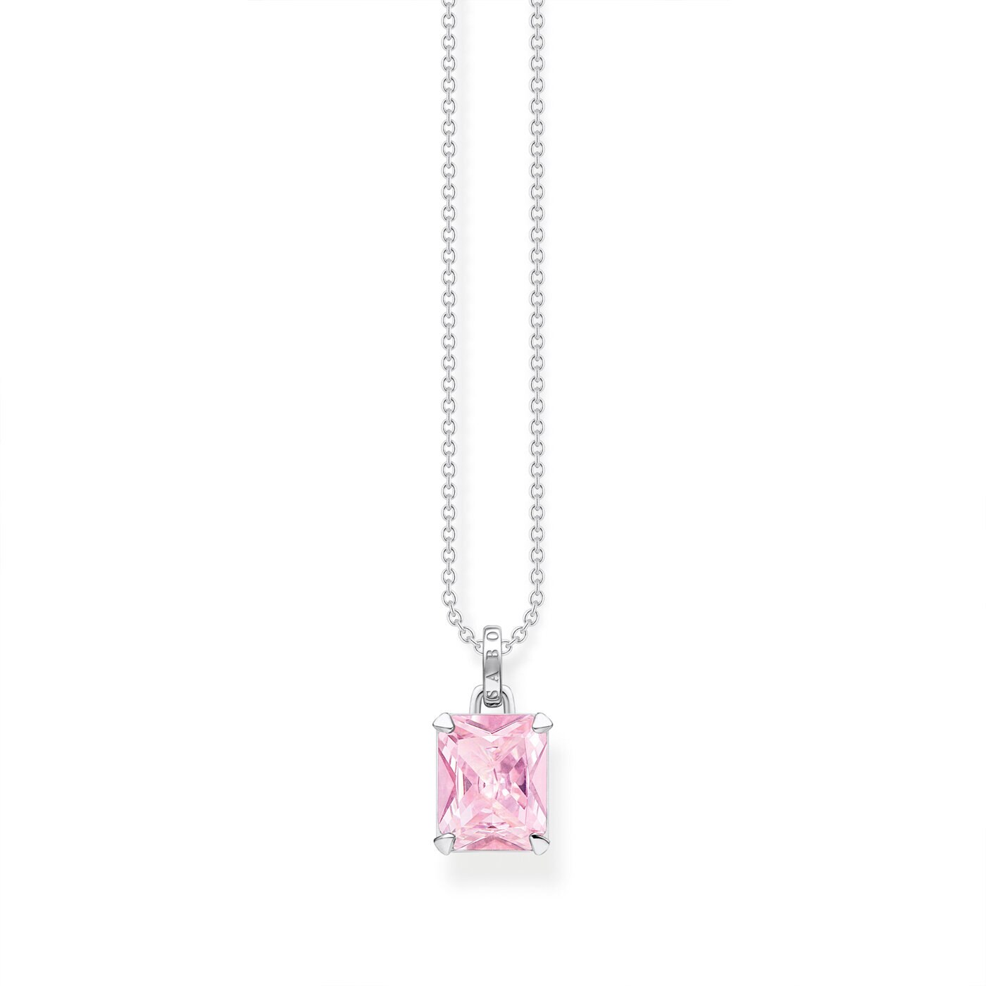 Halsband rosa sten