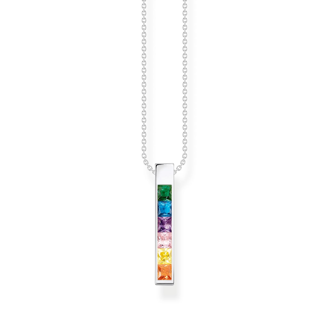 Halsband Stenar i färg Silver