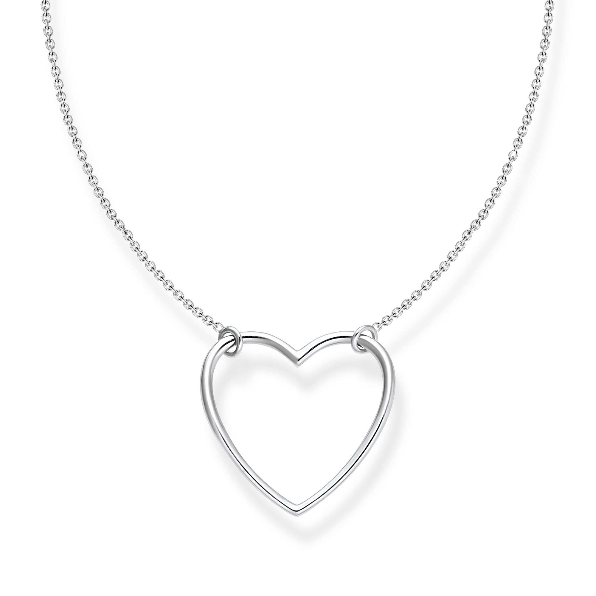 Halsband hjärta silver
