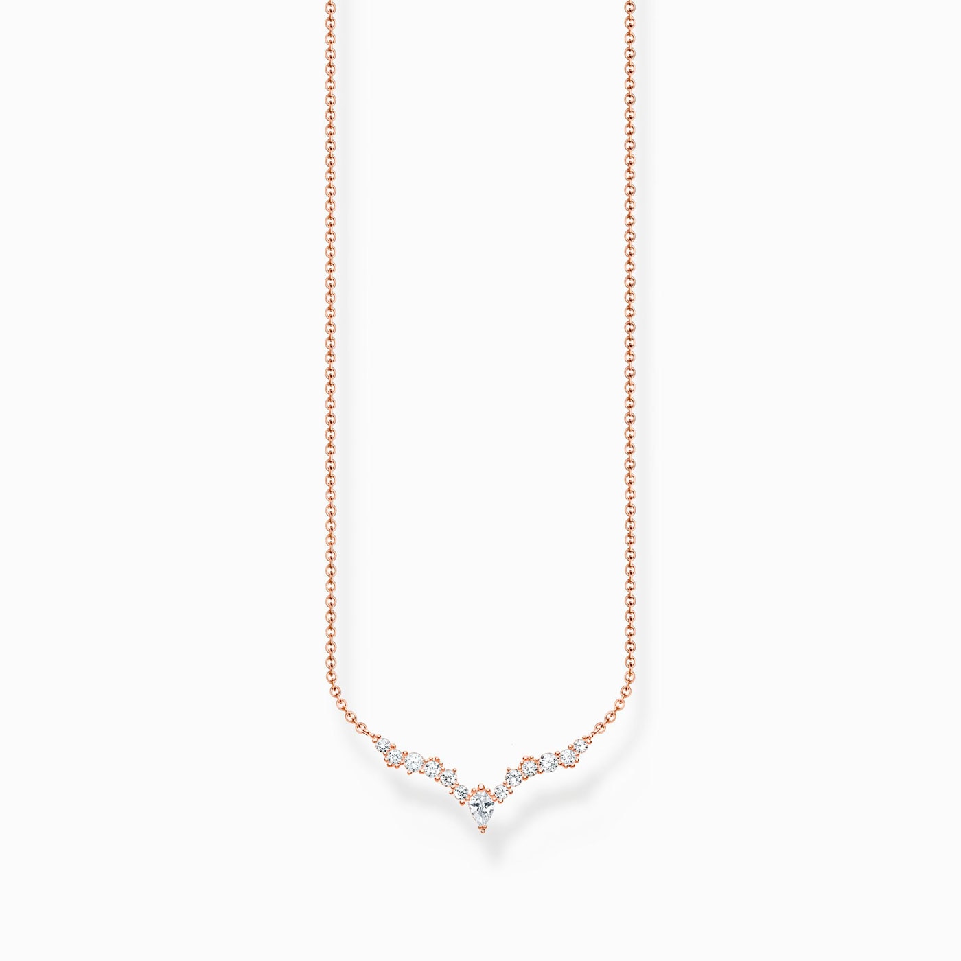 Halsband iskristaller roséguld
