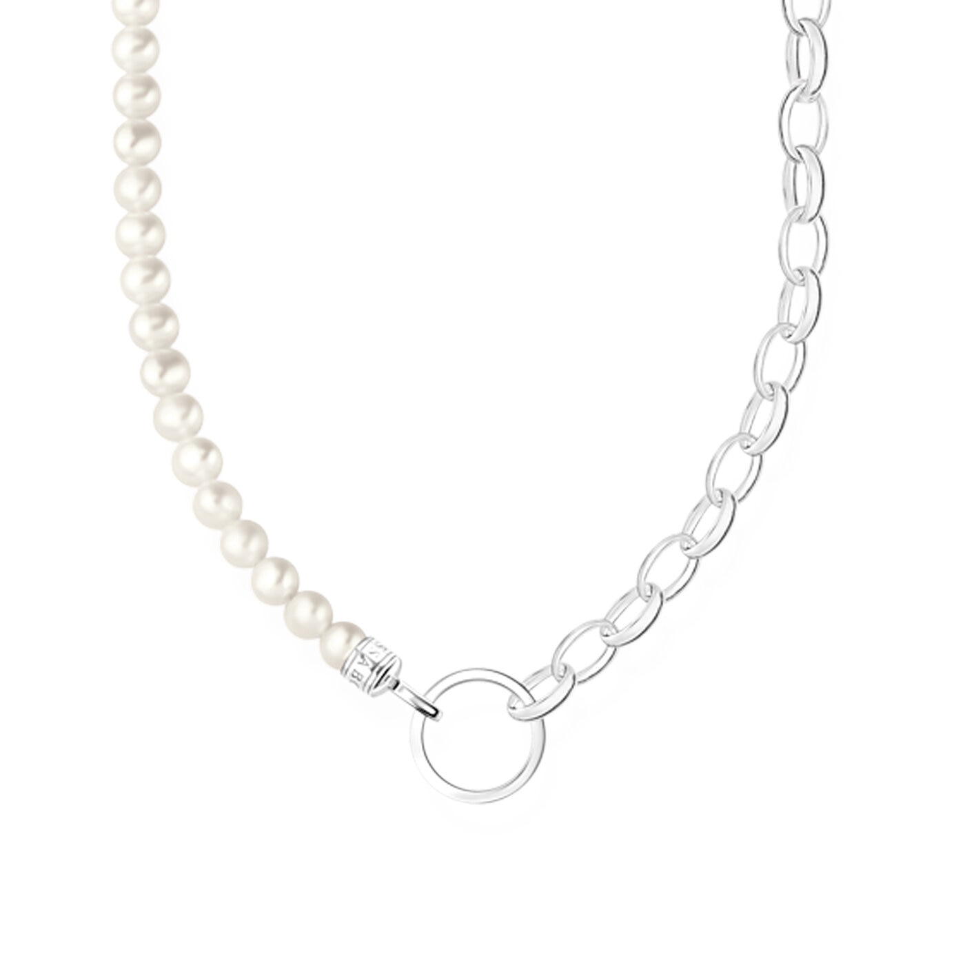 Charm-halsband med pärlor
