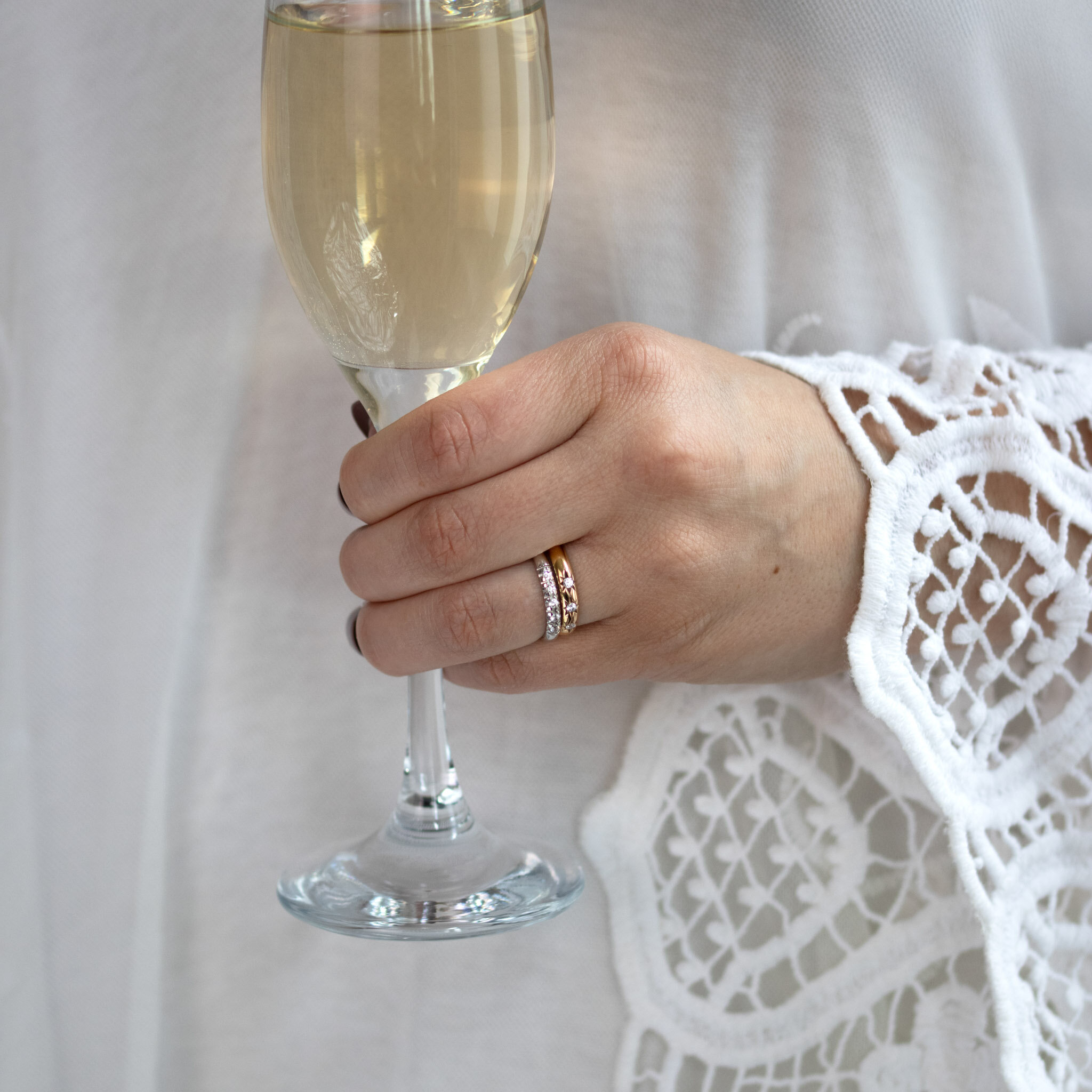 Amelie 0,09 ct vitguld