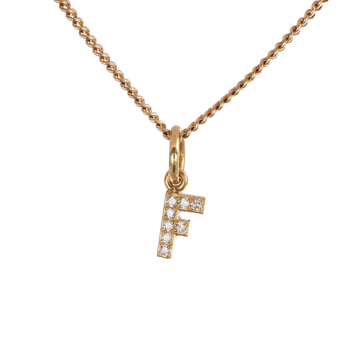Bokstav F 0,04 ct 18K
