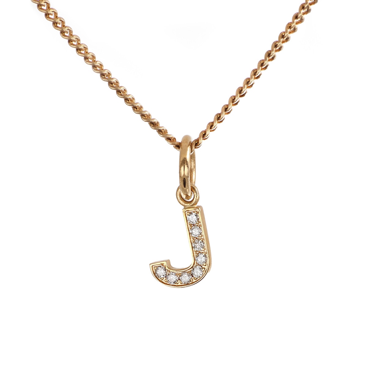 Bokstav J 0,04 ct 18K