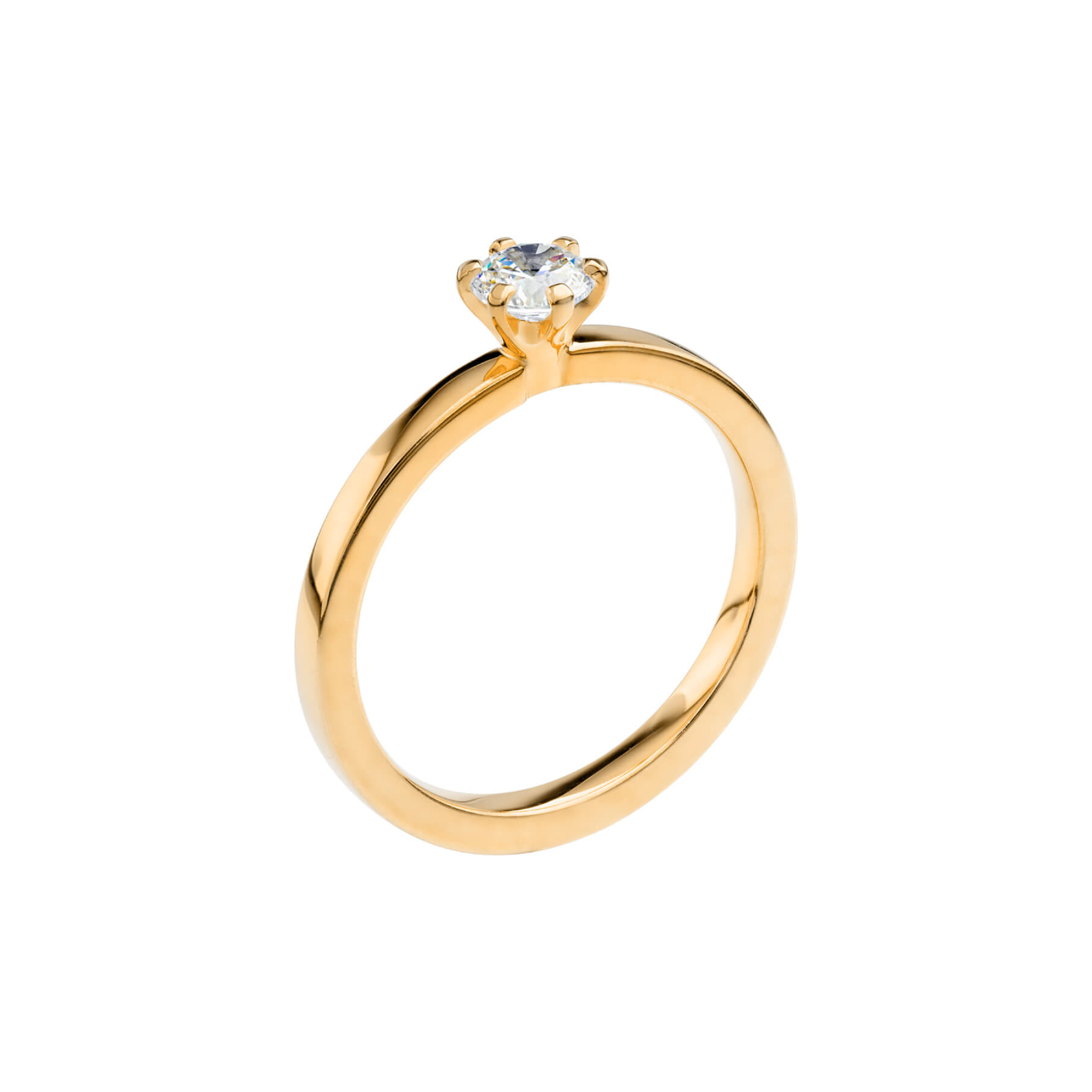LOVE 01 - Solitärring i rödguld