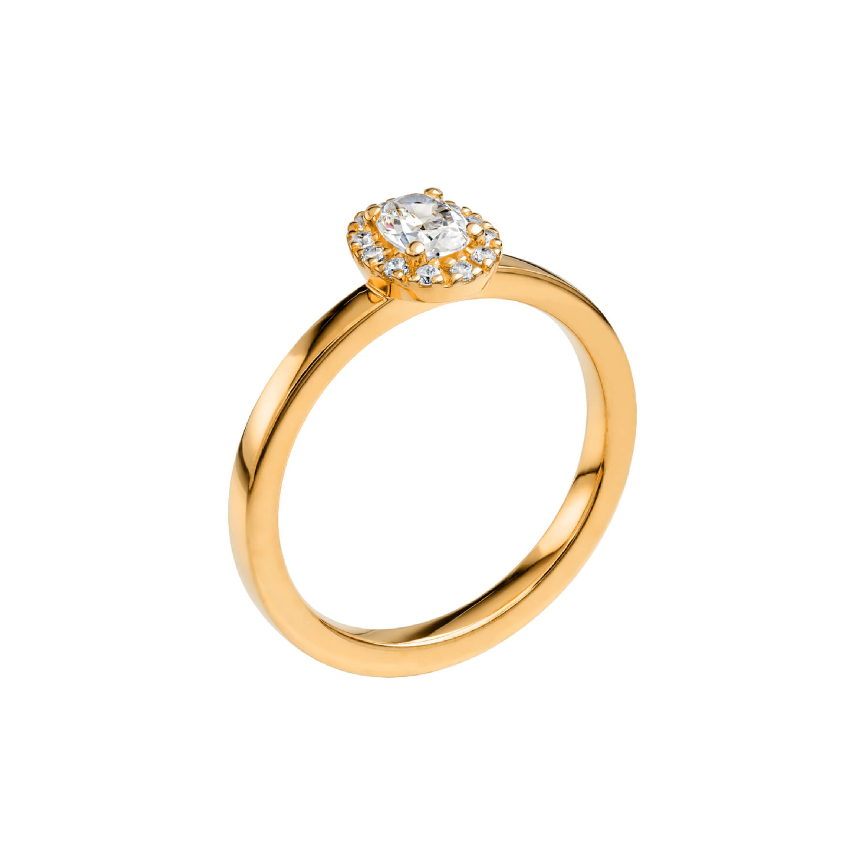 LOVE 06 - Oval haloring i rödguld