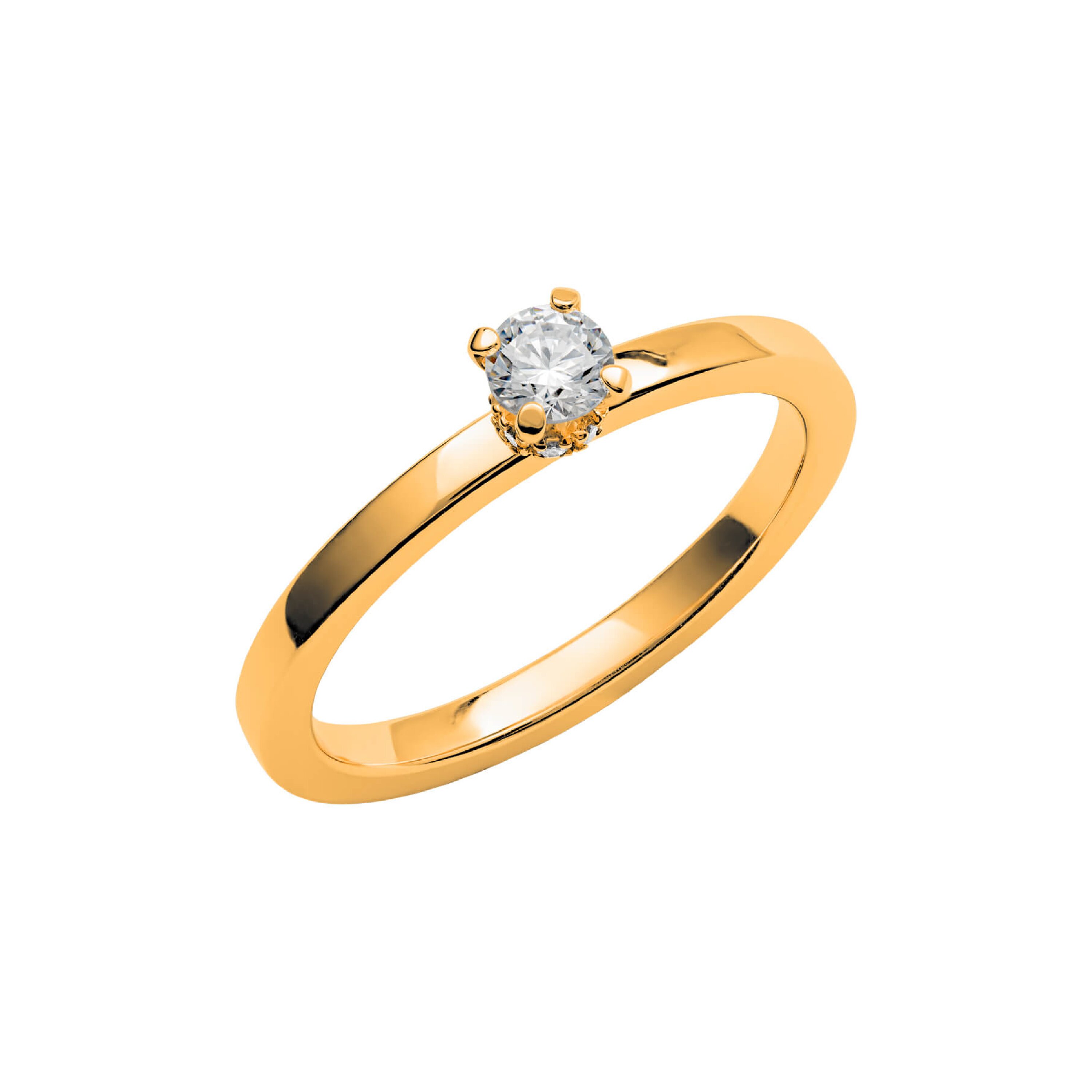 LOVE 13 - Hidden halo ring i rödguld