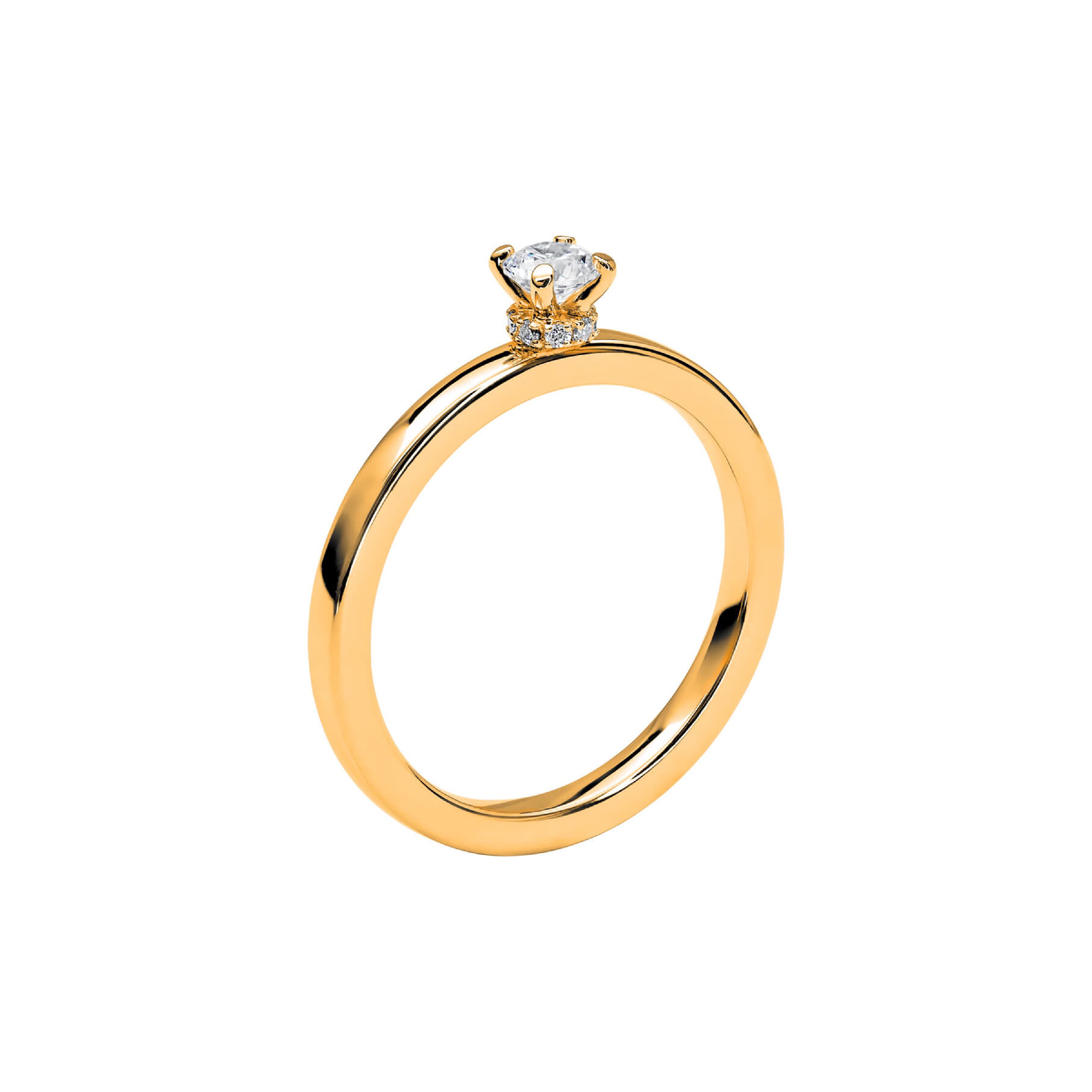 LOVE 13 - Hidden halo ring i rödguld