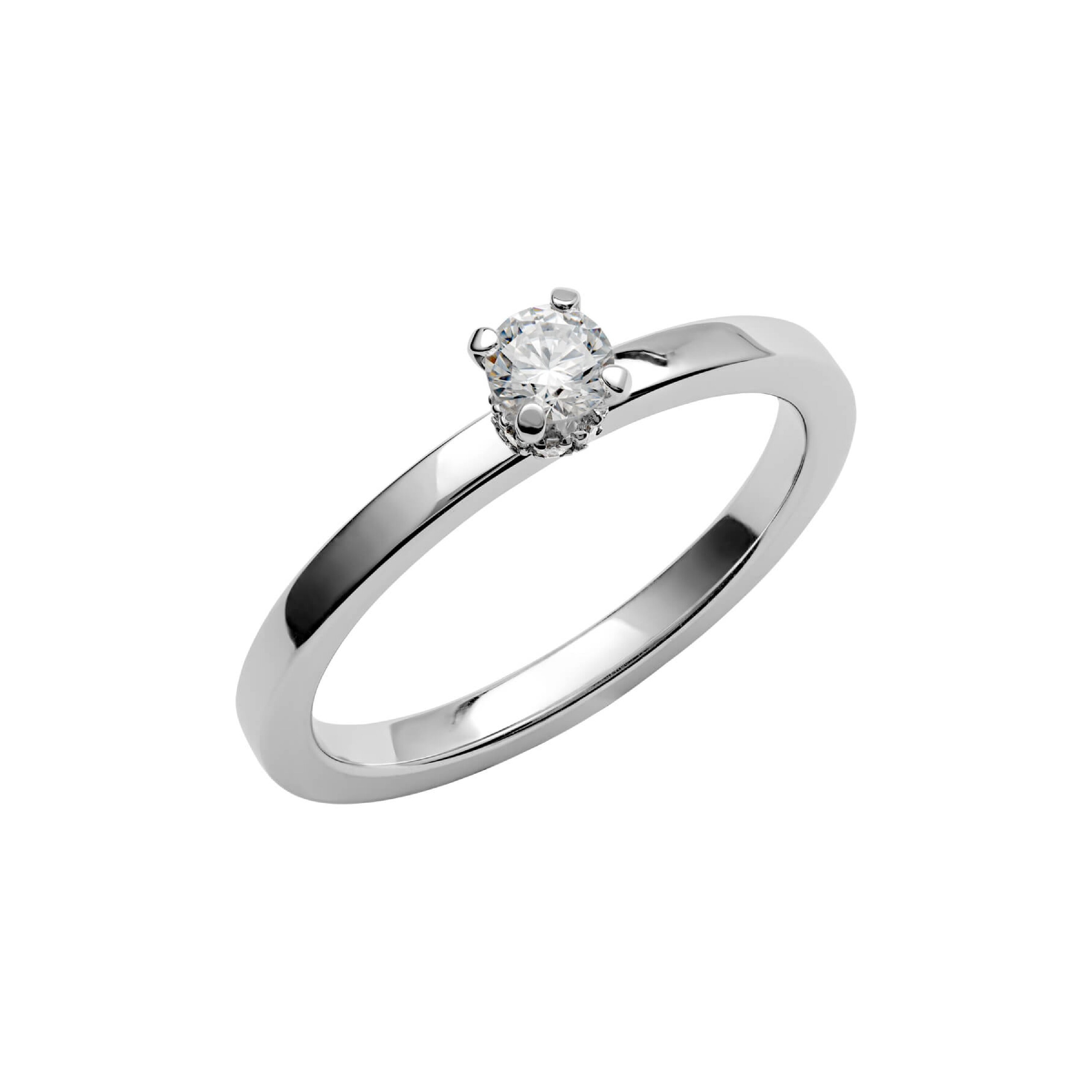 LOVE 13 - Hidden halo ring i vitguld