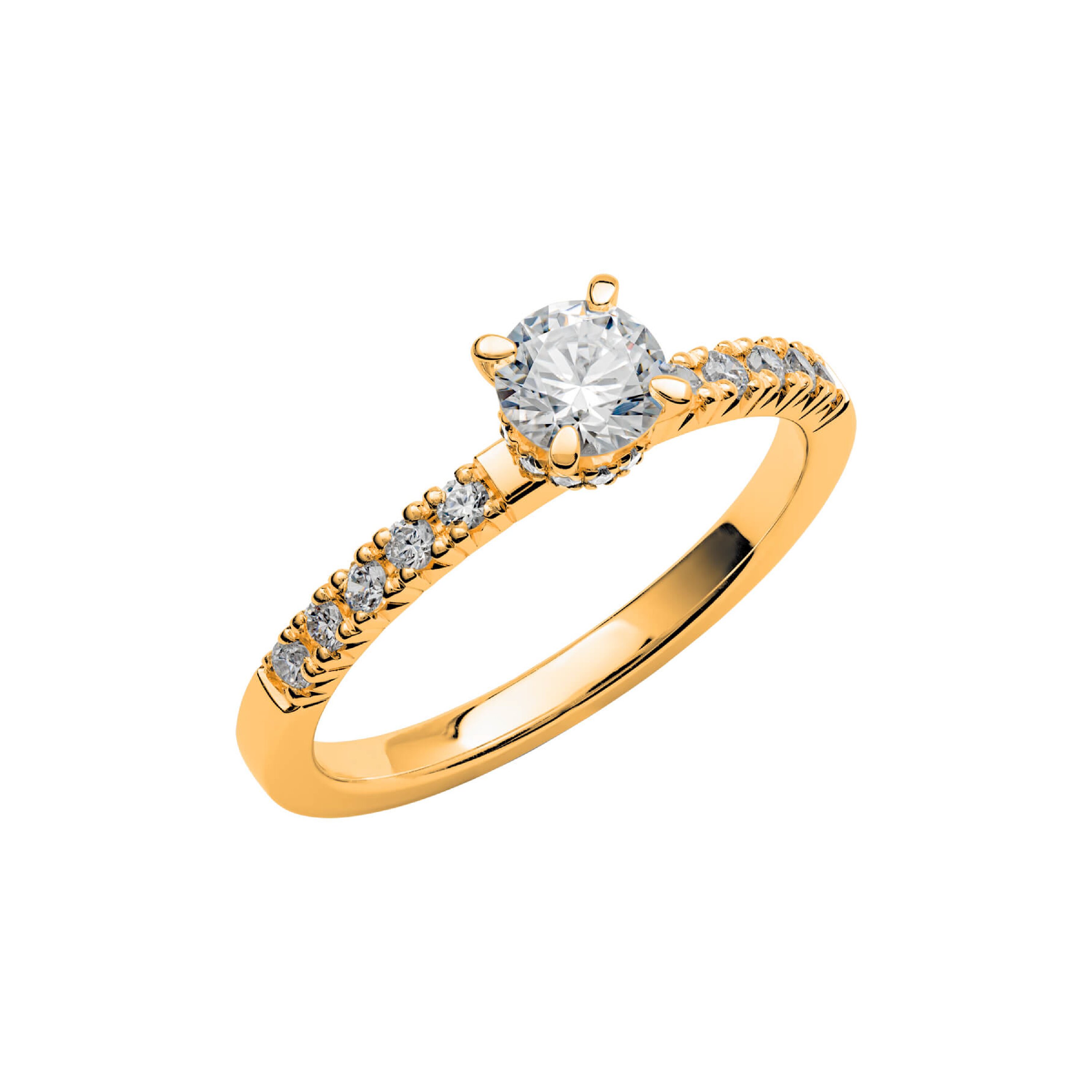 LOVE 14 - Hidden halo ring i rödguld