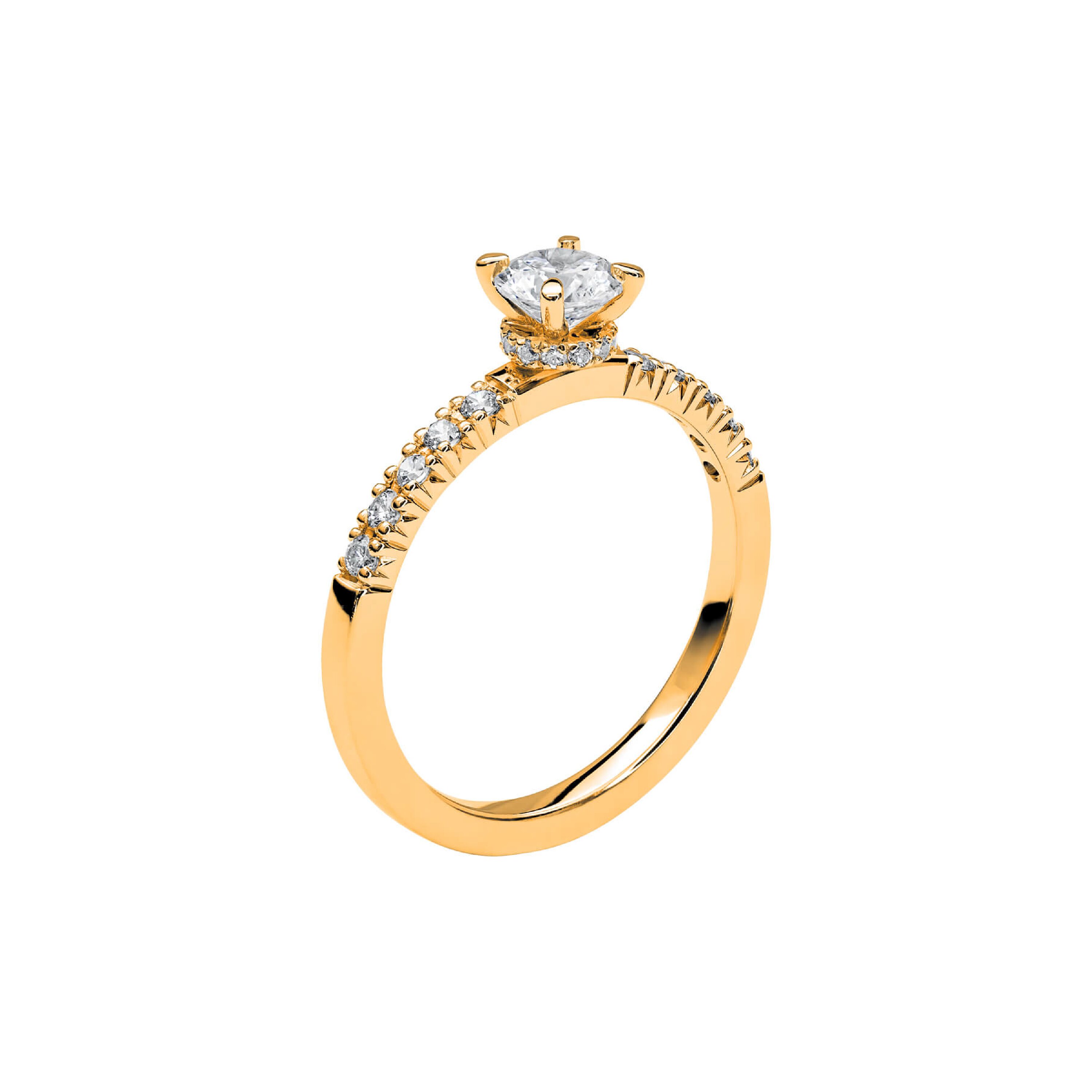 LOVE 14 - Hidden halo ring i rödguld