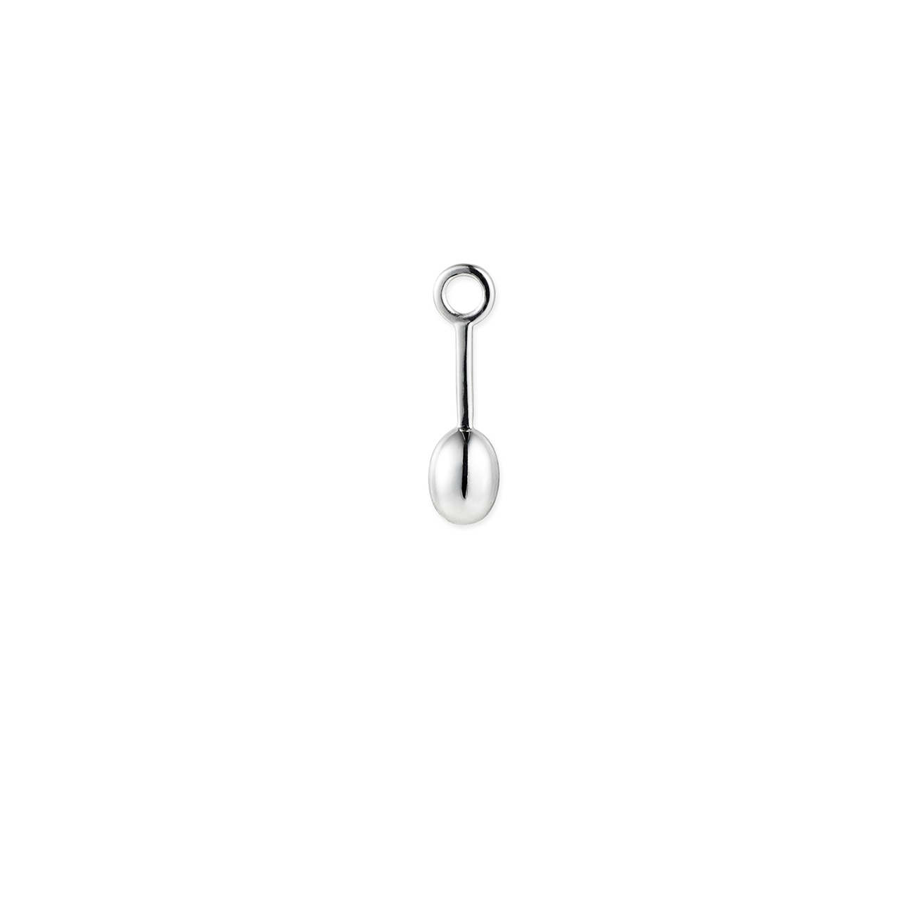 Love Bead Long Charm - silver