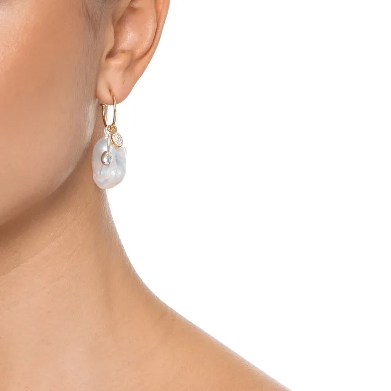 Love Bead Long Charm - silver