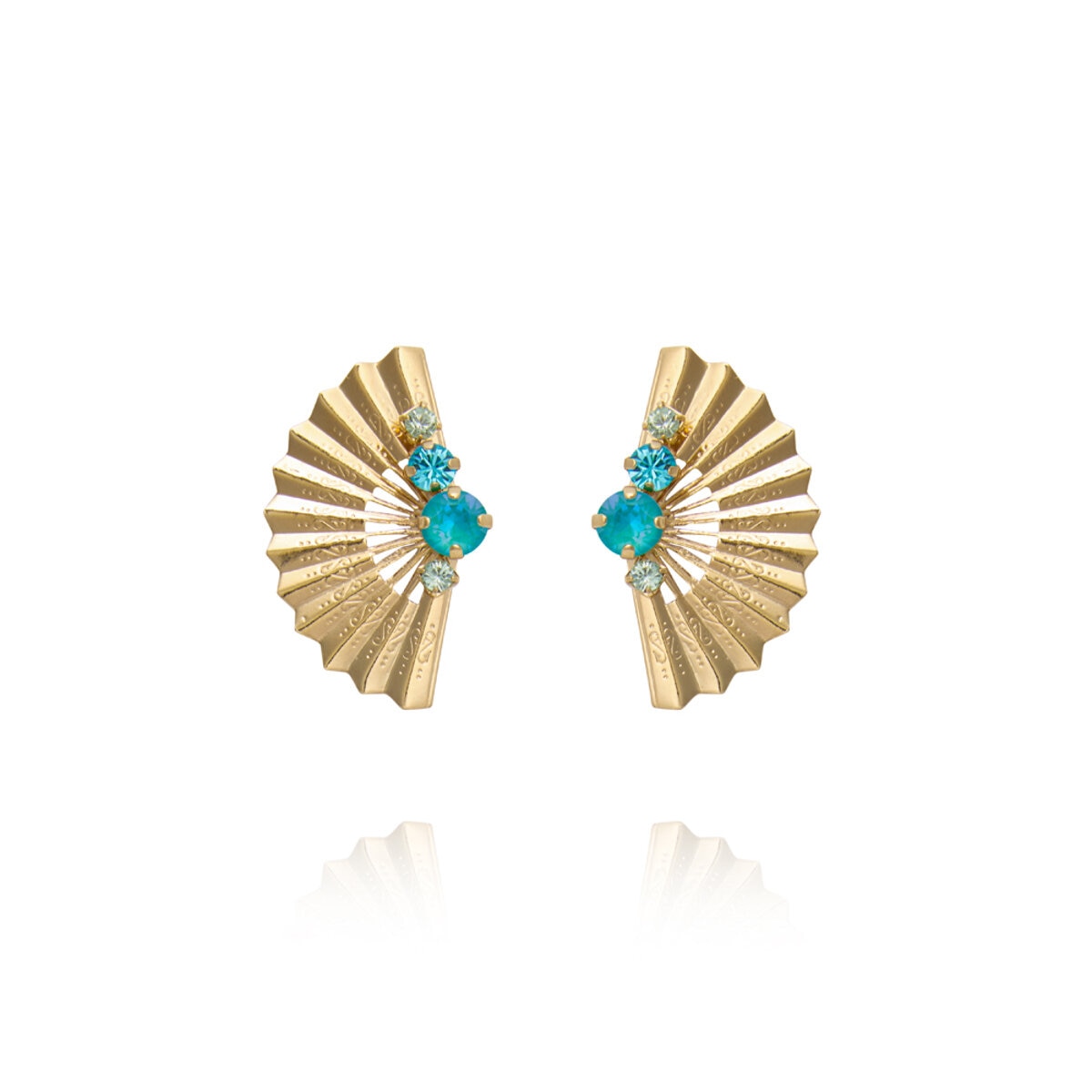 Lucinda Earrings Gold / Laguna Combo 
