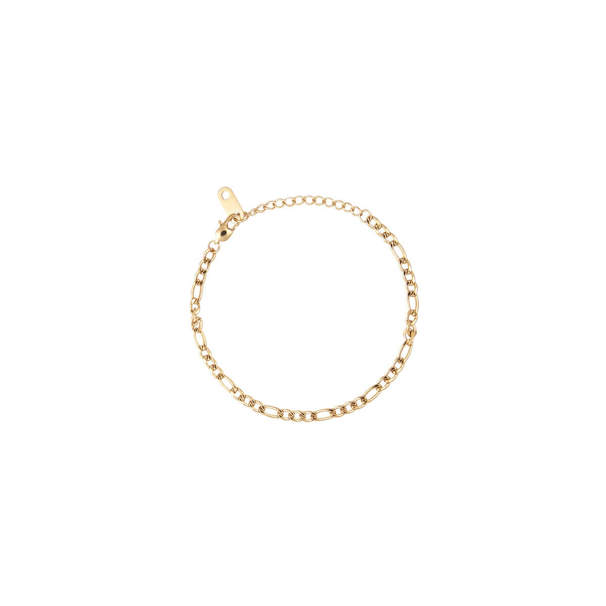 Thin figaro bracelet gold medium