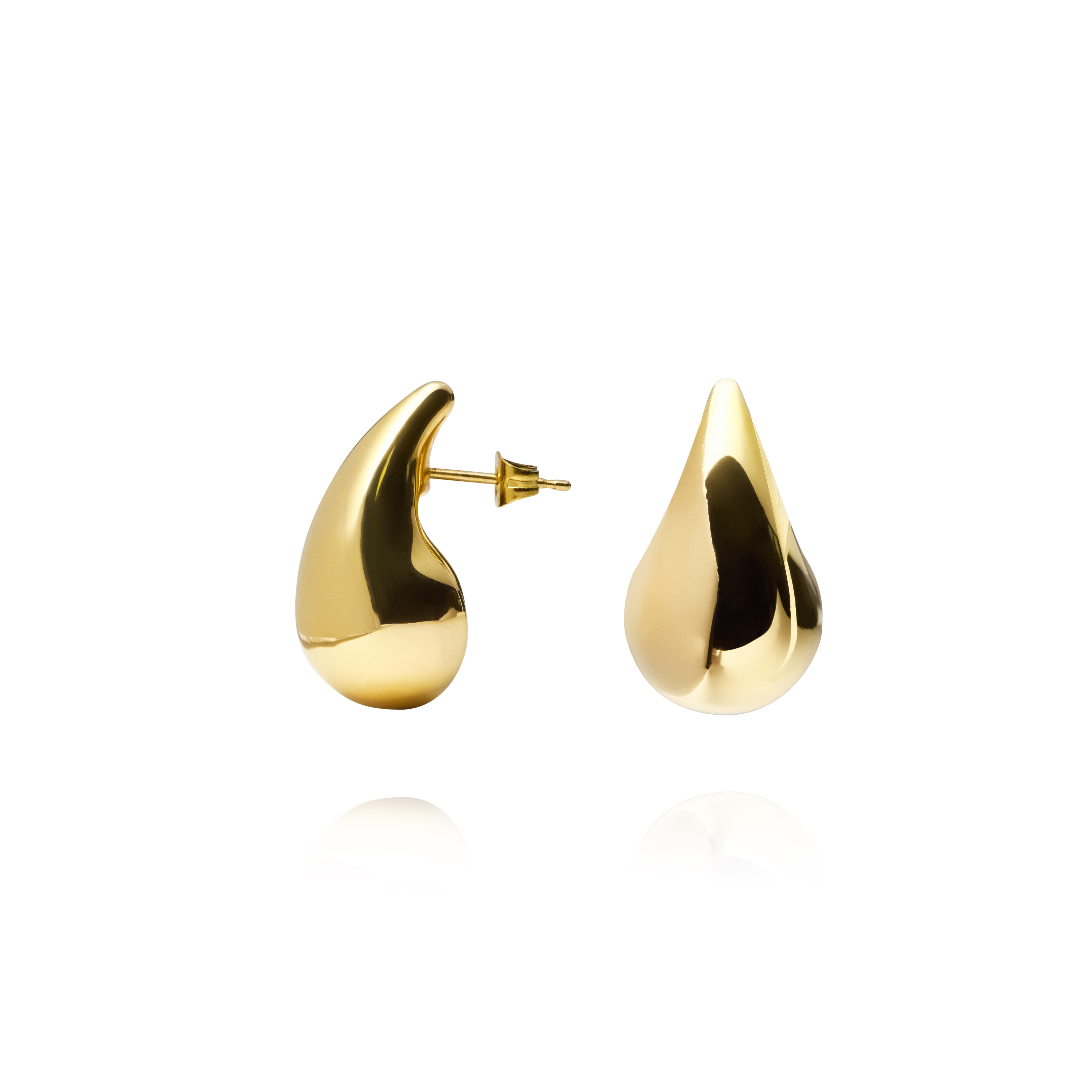 Plain daring large gold dupe earring