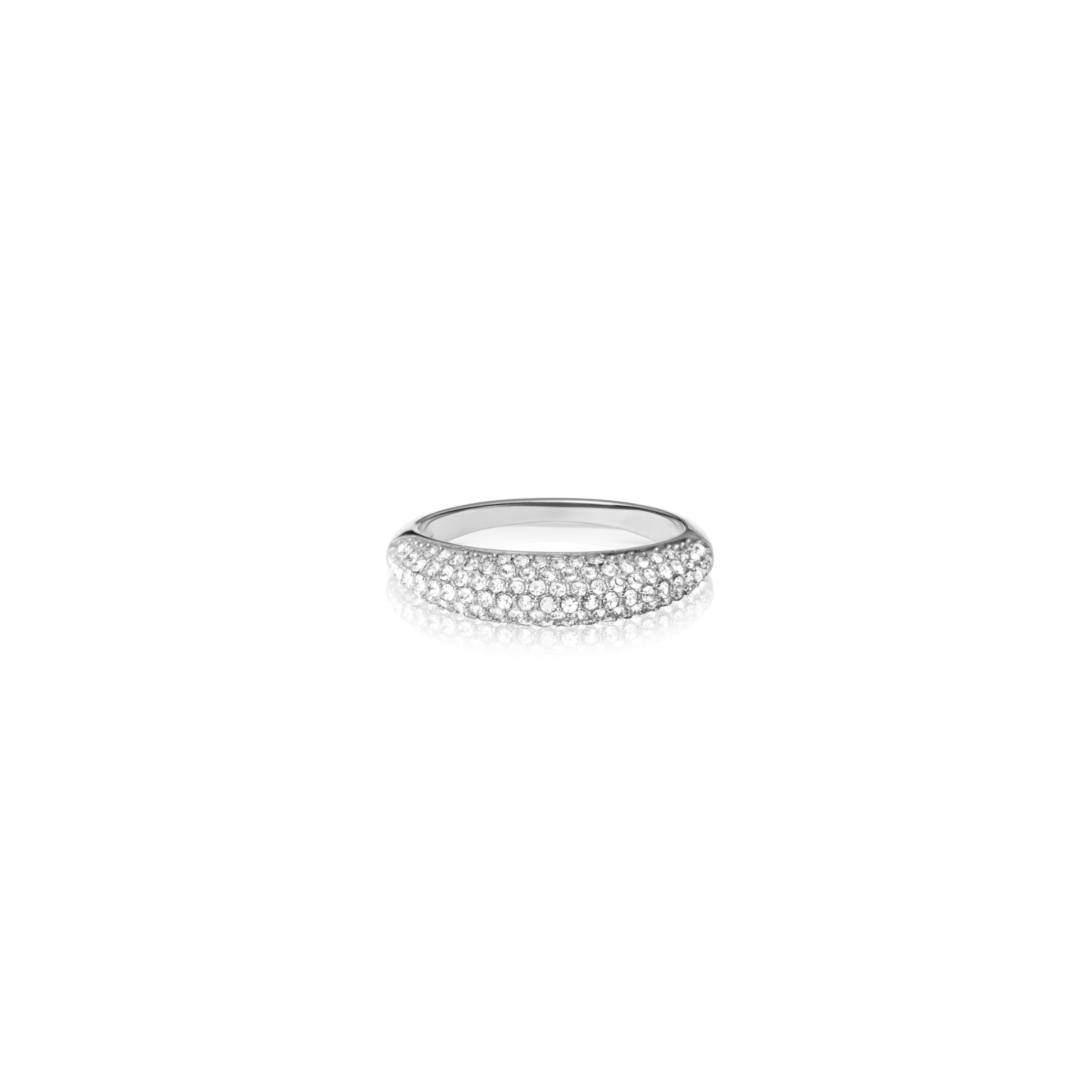 Pavé precious silver ring #52